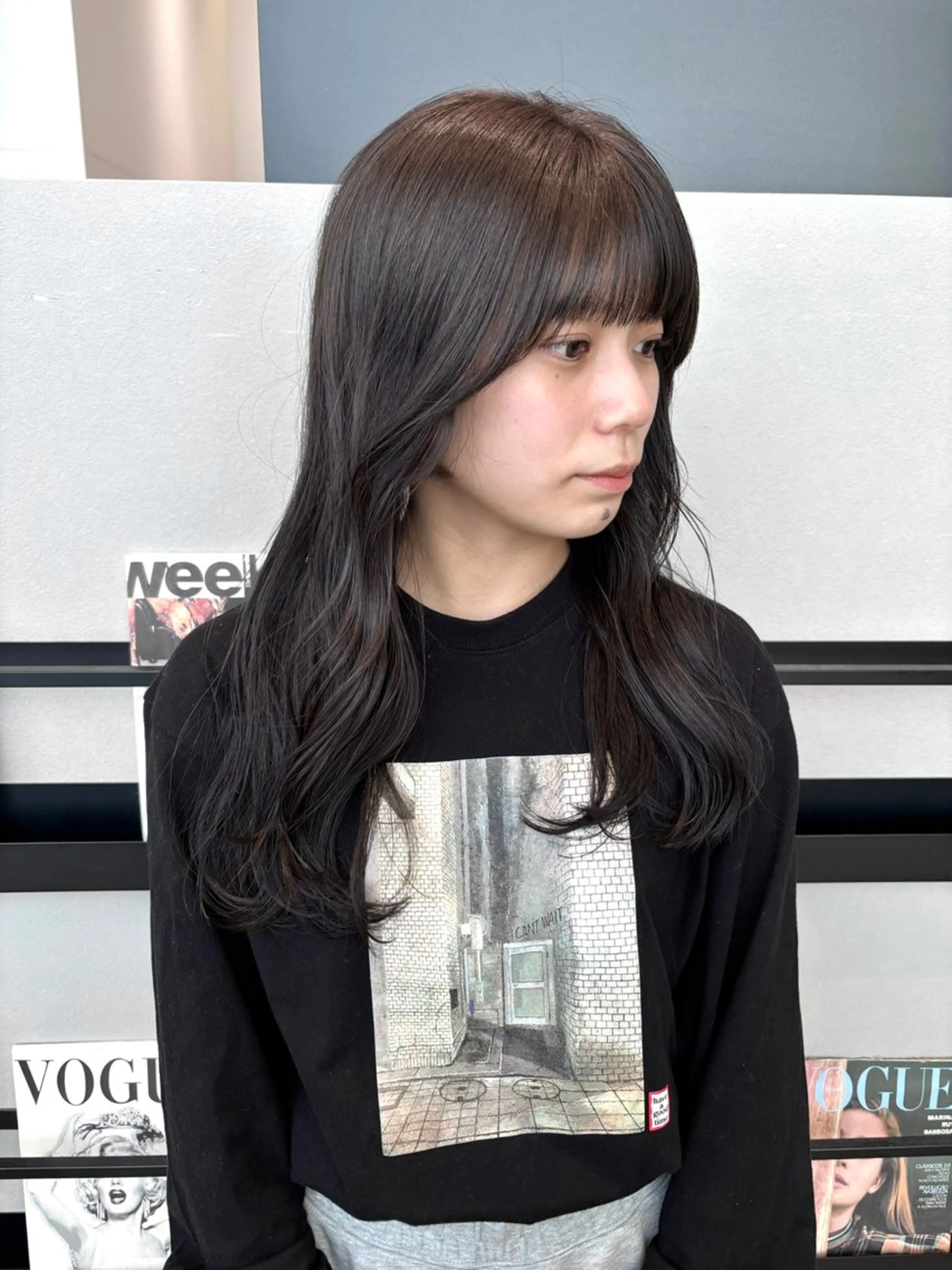 ロング カラー 透明感カラー グレージュ カット ヘアカラー 透明感カラー/ レイヤーkotonoのヘアスタイル