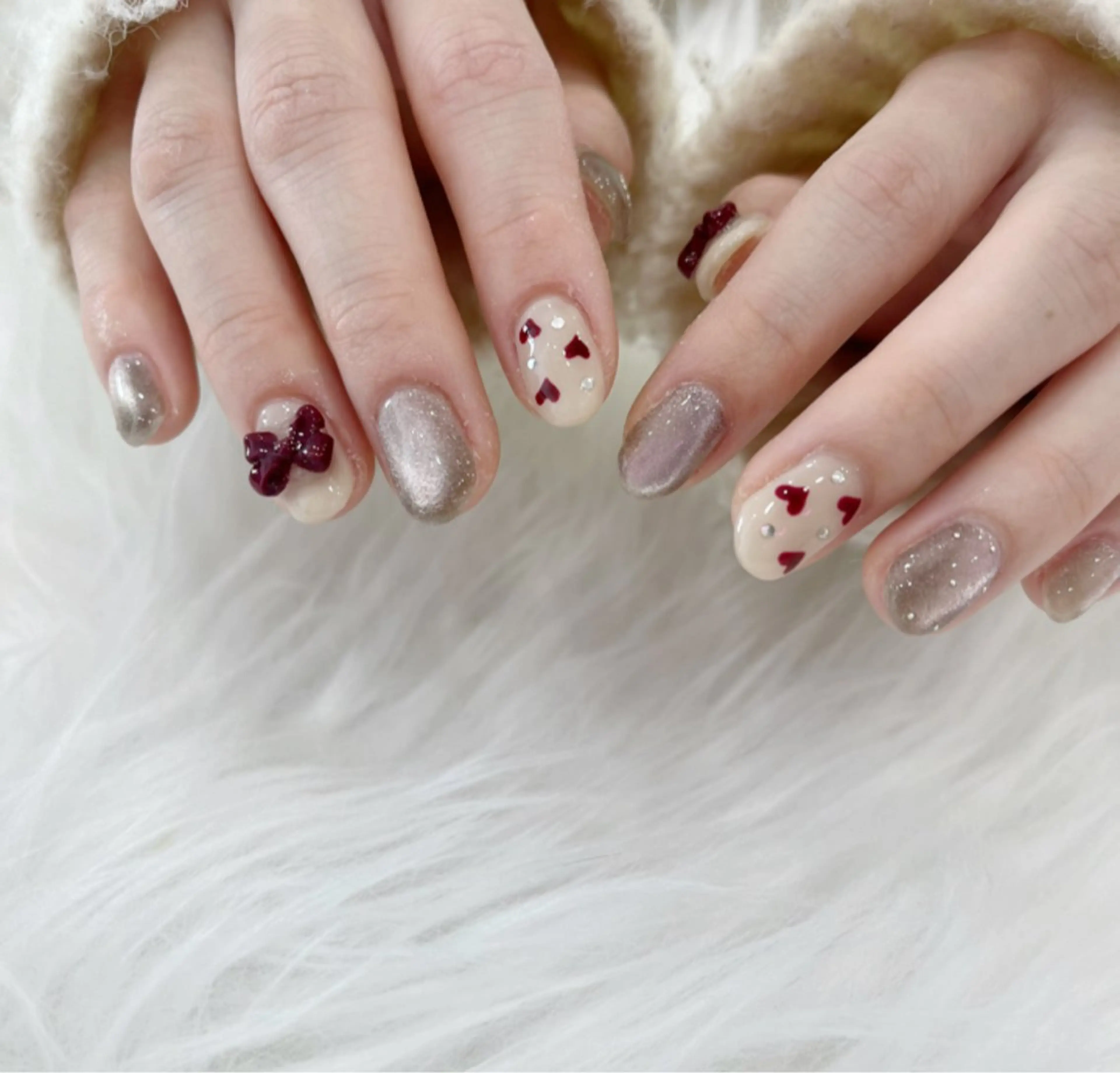 ネイル 長さ出し フットネイル ジェルネイル 韓国ネイル マグネットネイル #Amin nail salonのネイルデザイン