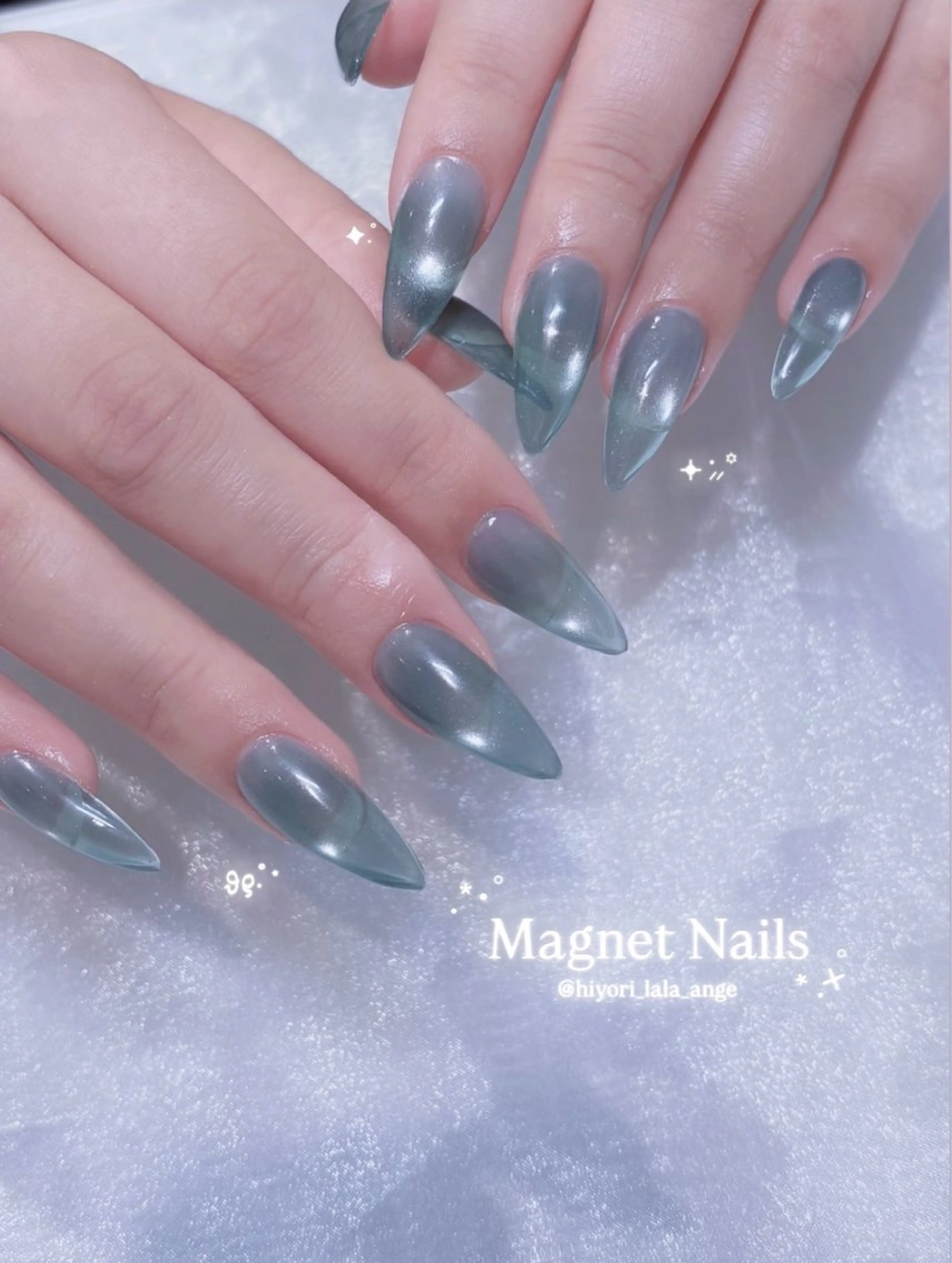 ネイル フラッシュネイル マグネットネイル ハンドネイル 🩷Hiyori 栄駅/韓国ワンホンのネイルデザイン
