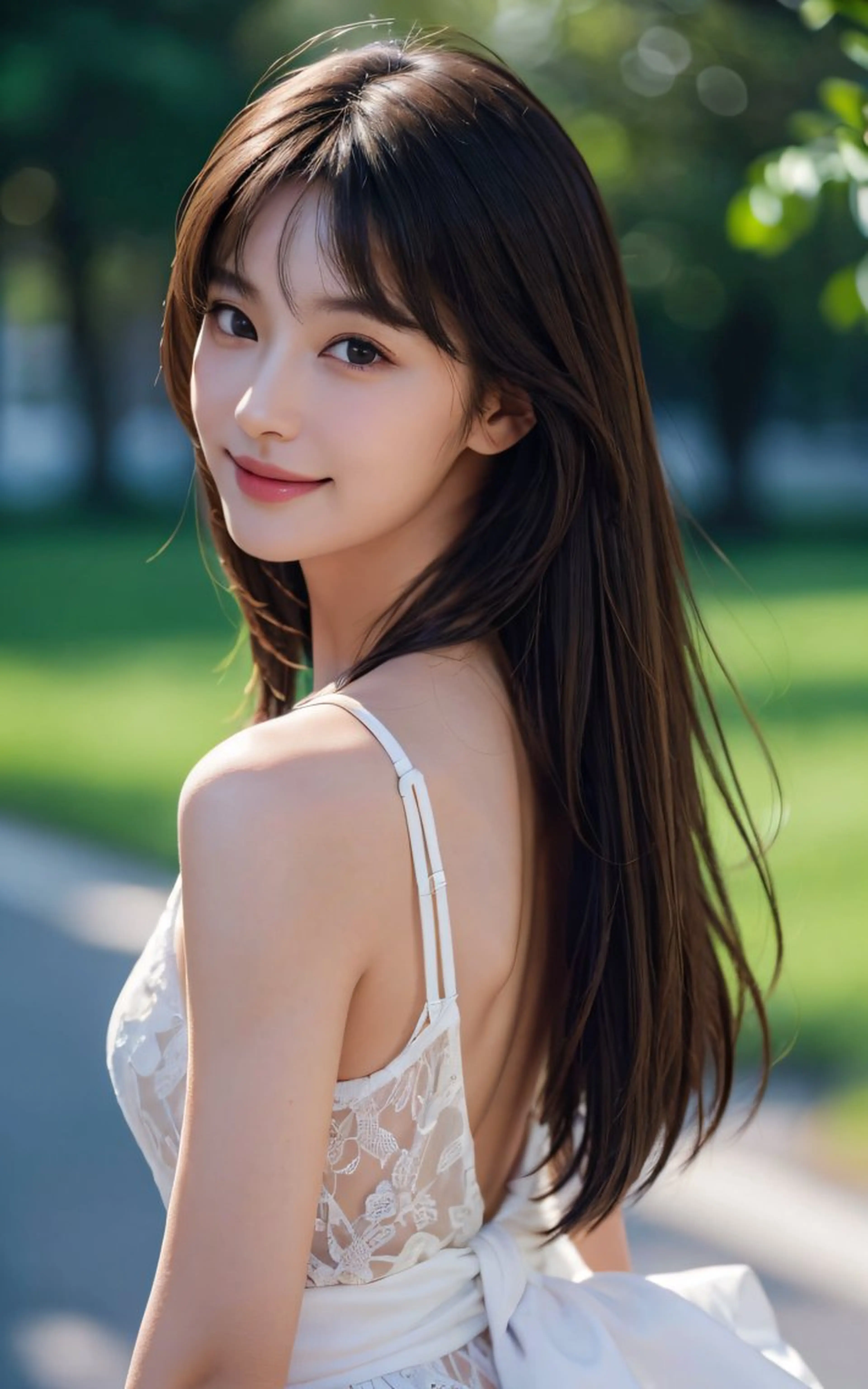 ロング カラー 韓国ヘア♡ 顔まわりカットayaのヘアスタイル