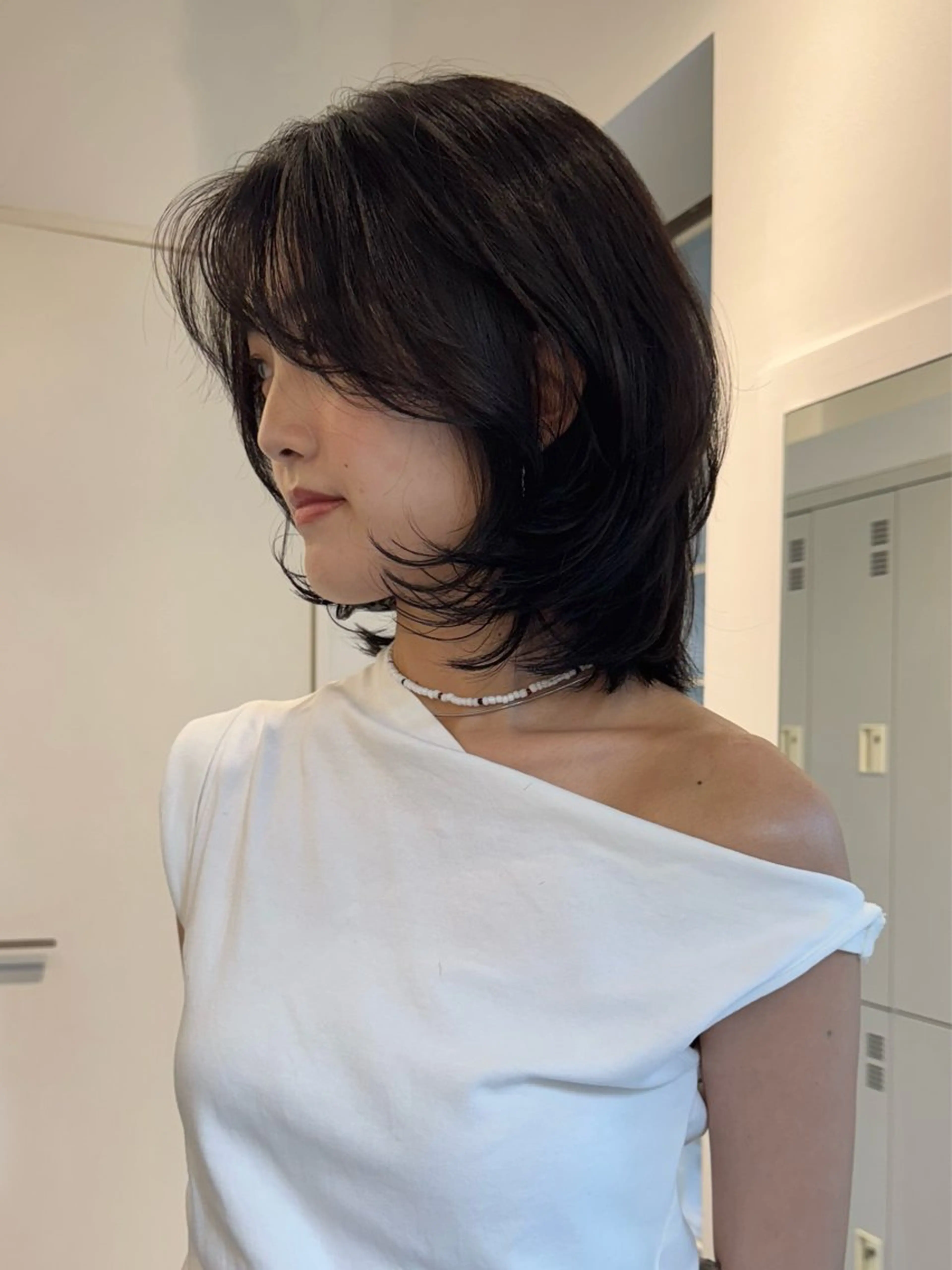 ミディアム カラー ワンカールで盛れる レイヤー🎀Macoのヘアスタイル