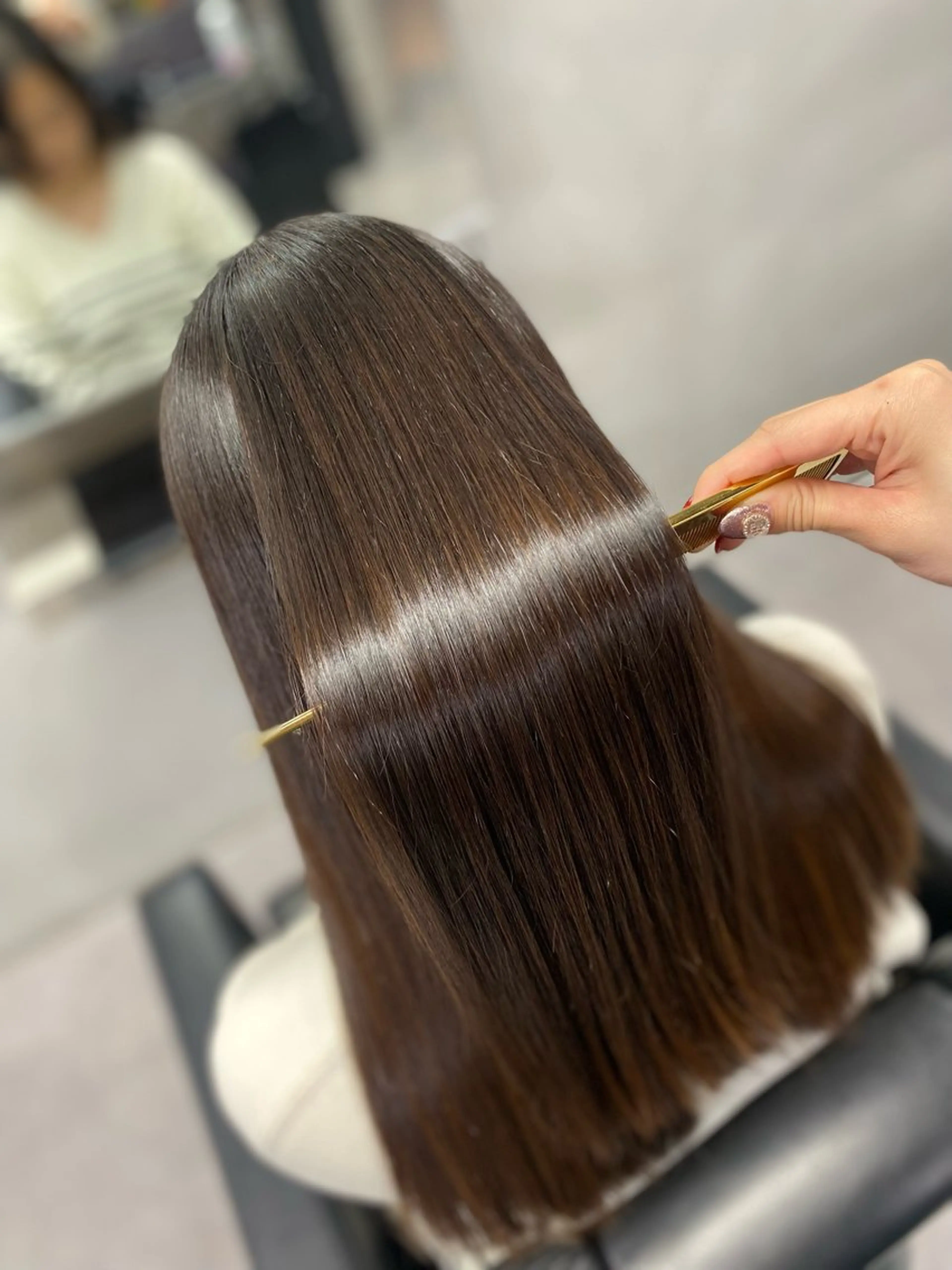 ロング カット 縮毛矯正 トリートメント 艶髪/縮毛矯正 🫧辻野海羽のヘアスタイル