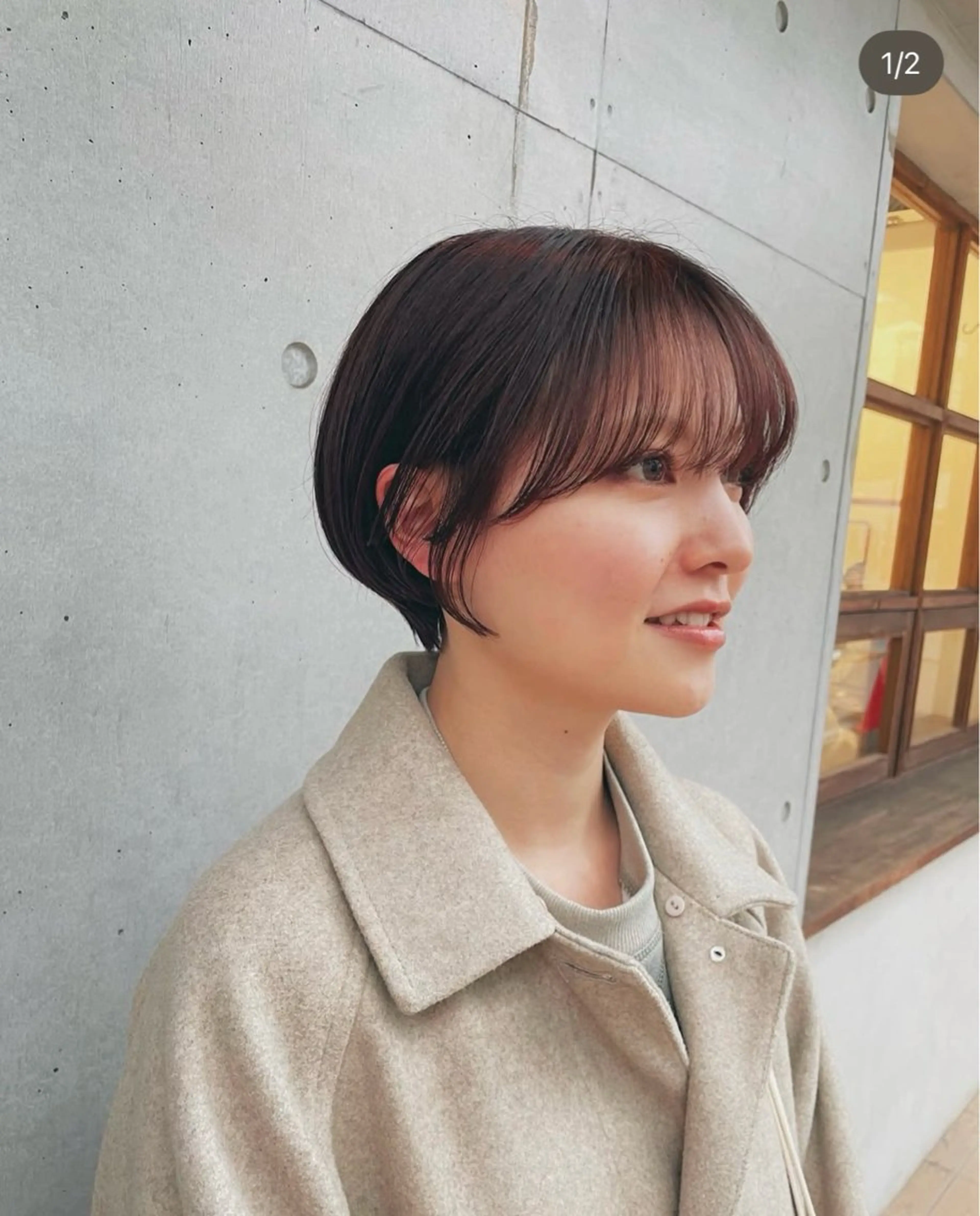 ショート カラー カット ヘアカラー ショートウルフくせ毛 お任せくださいのヘアスタイル