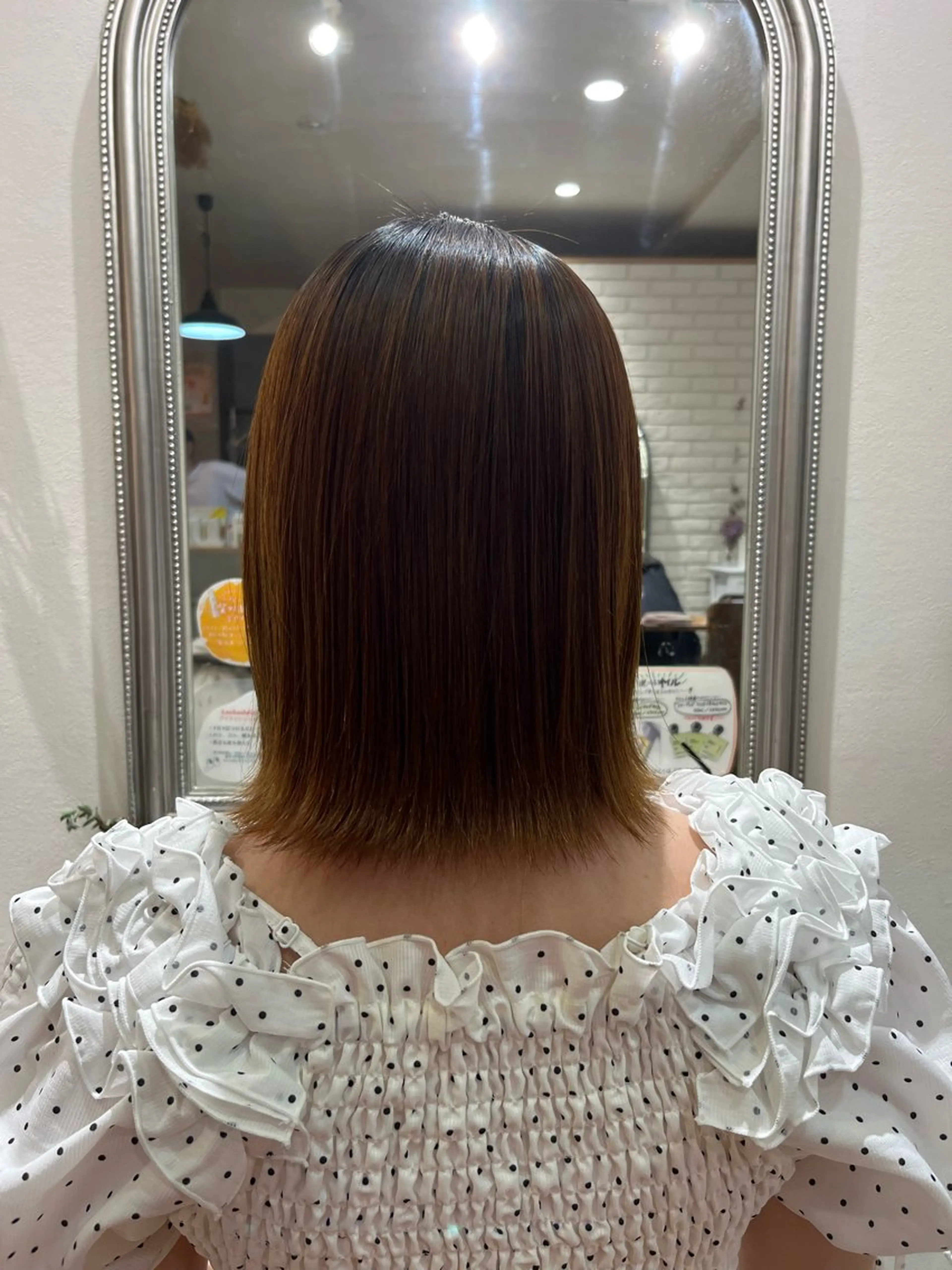 ショート ハイライト 髪質改善 縮毛矯正 トリートメント 髪質改善アンジュール かのんのヘアスタイル