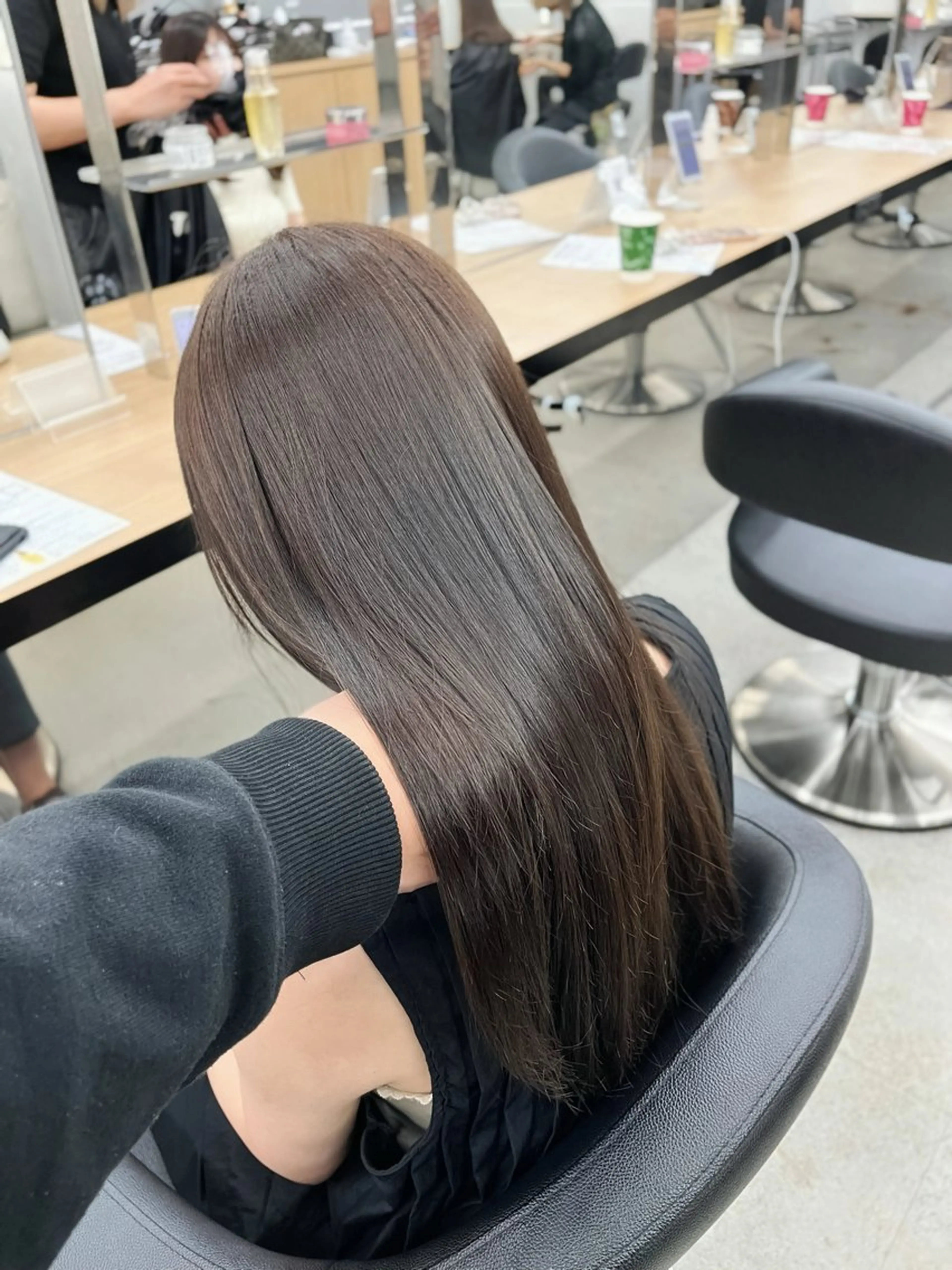 ロング 縮毛矯正 縮毛矯正/ハイトーン /パーマ/せき🧸のヘアスタイル