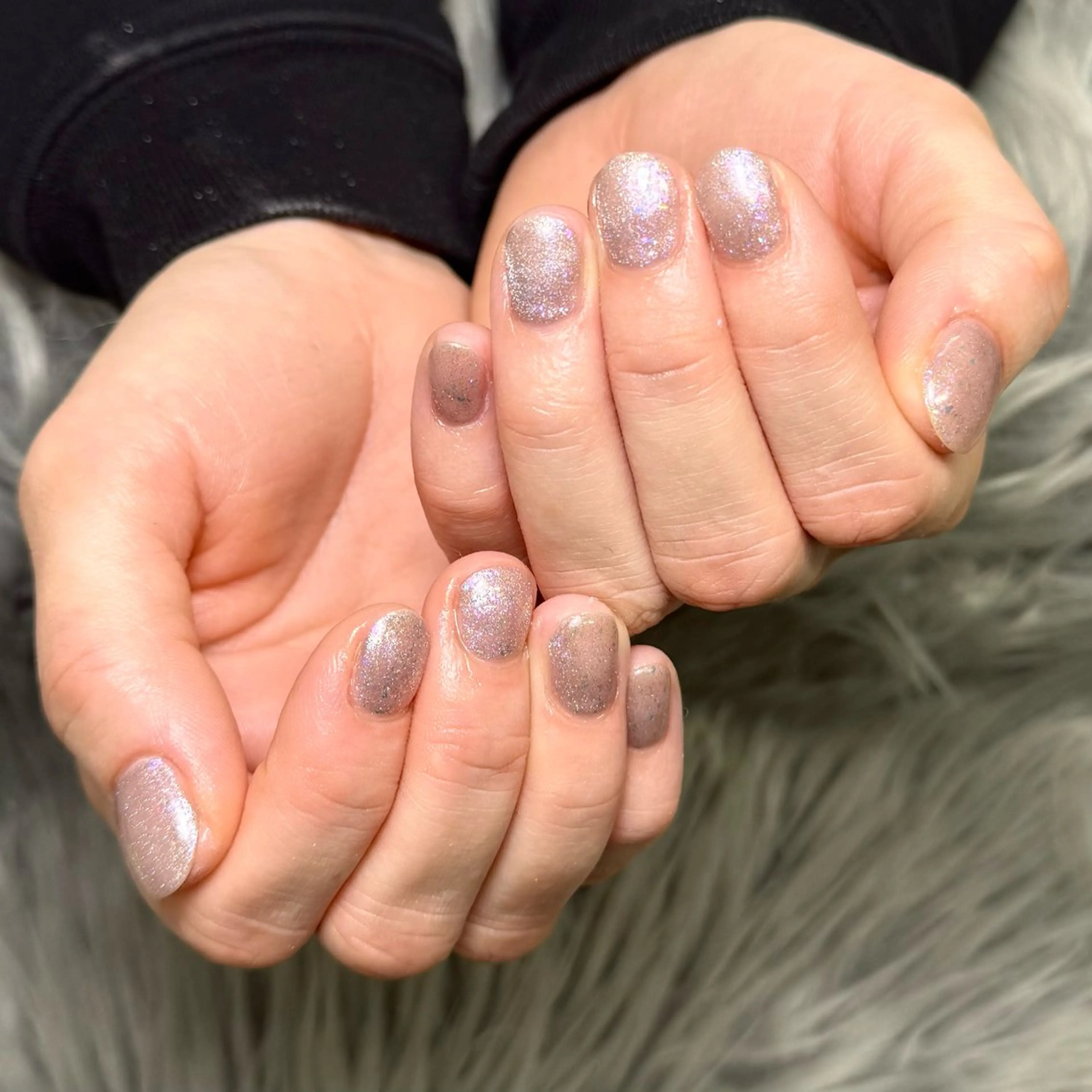 ネイル ラメ(グリッター) マグネットネイル ショートネイル nail salon h🎀小夏のネイルデザイン