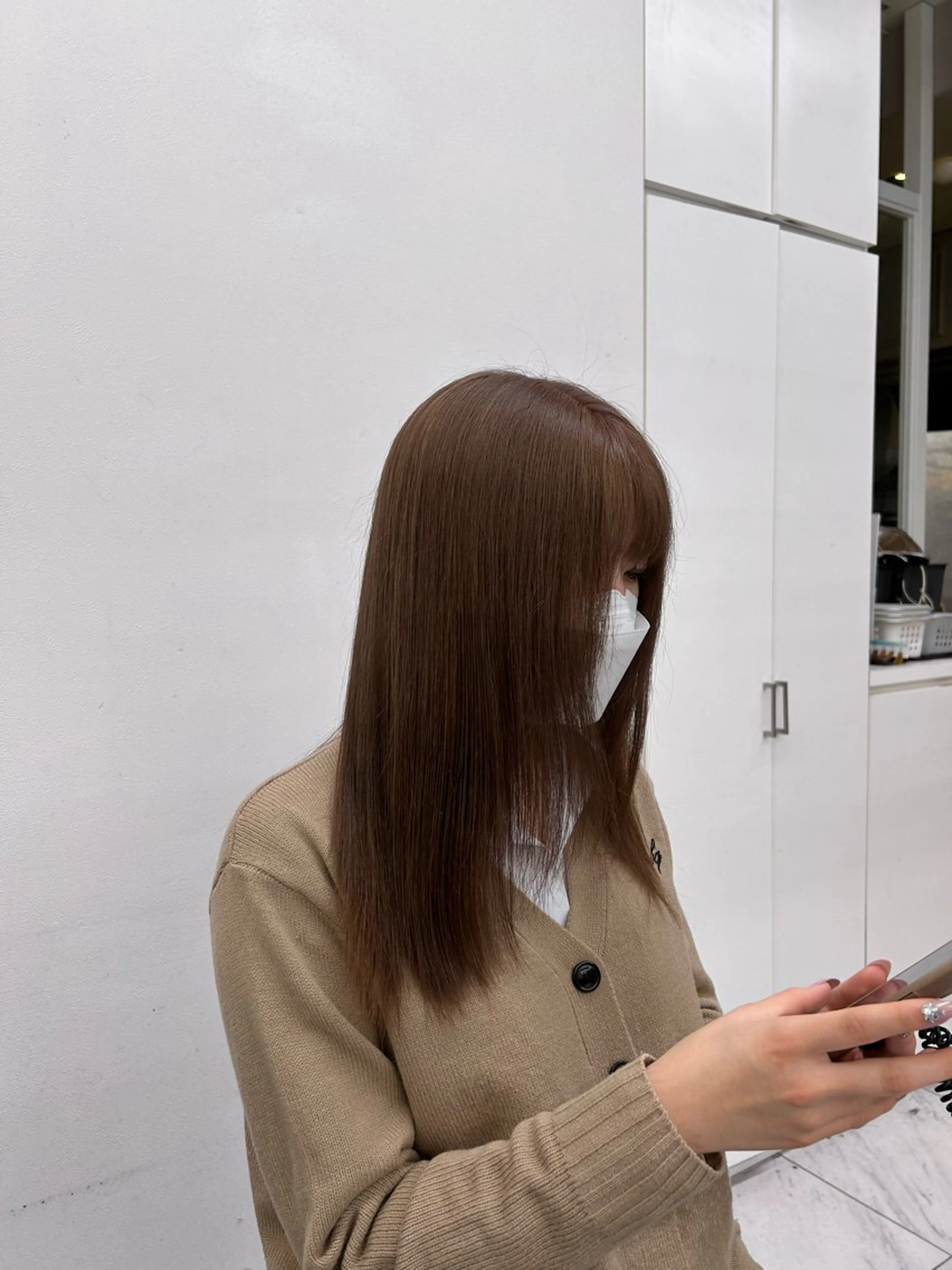 カラー ヘアカラー トリートメント 透明感ベージュ🤎 ナチュラルレイヤーのヘアスタイル