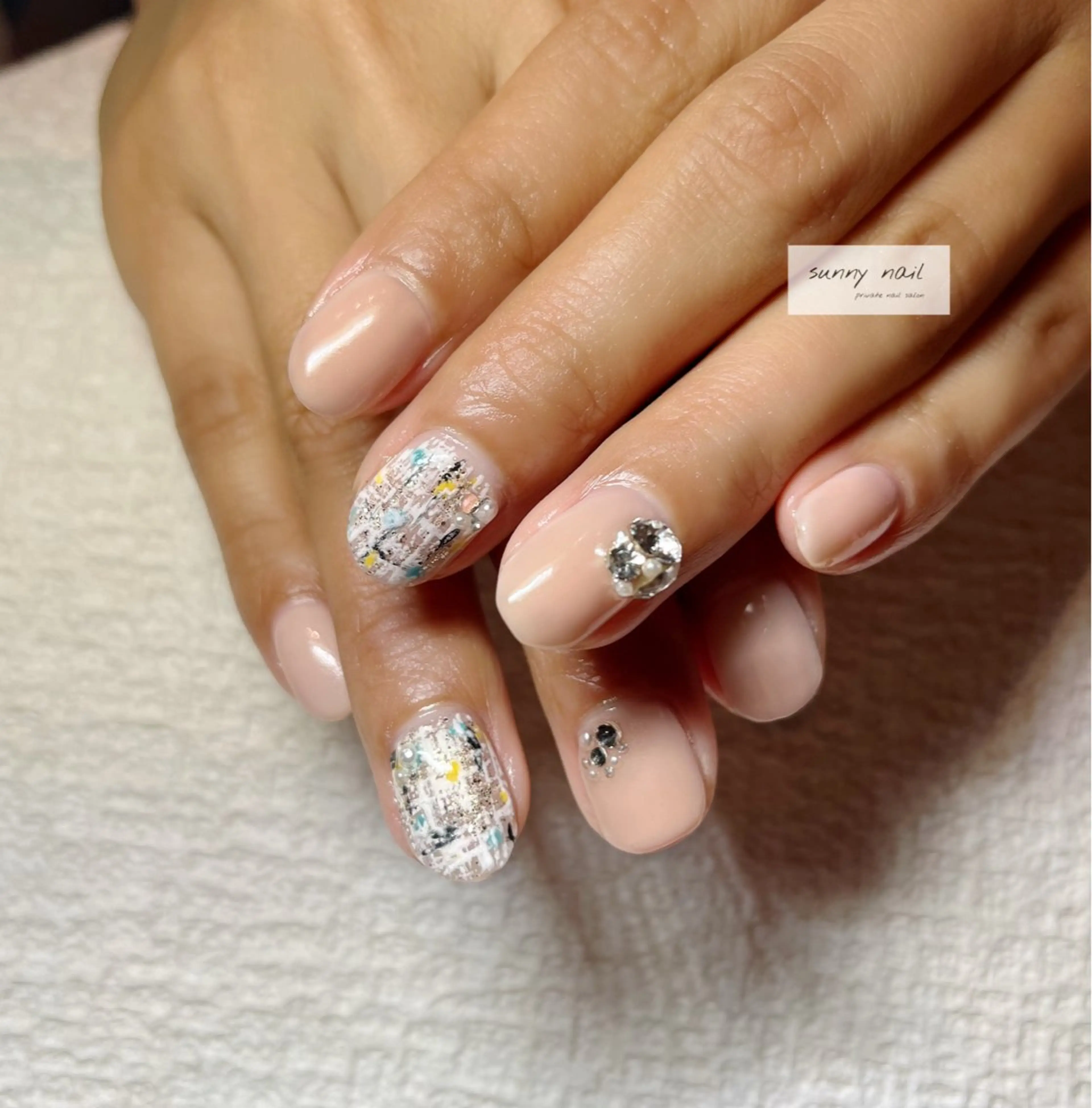 ネイル ツイードネイル sunny nailのネイルデザイン