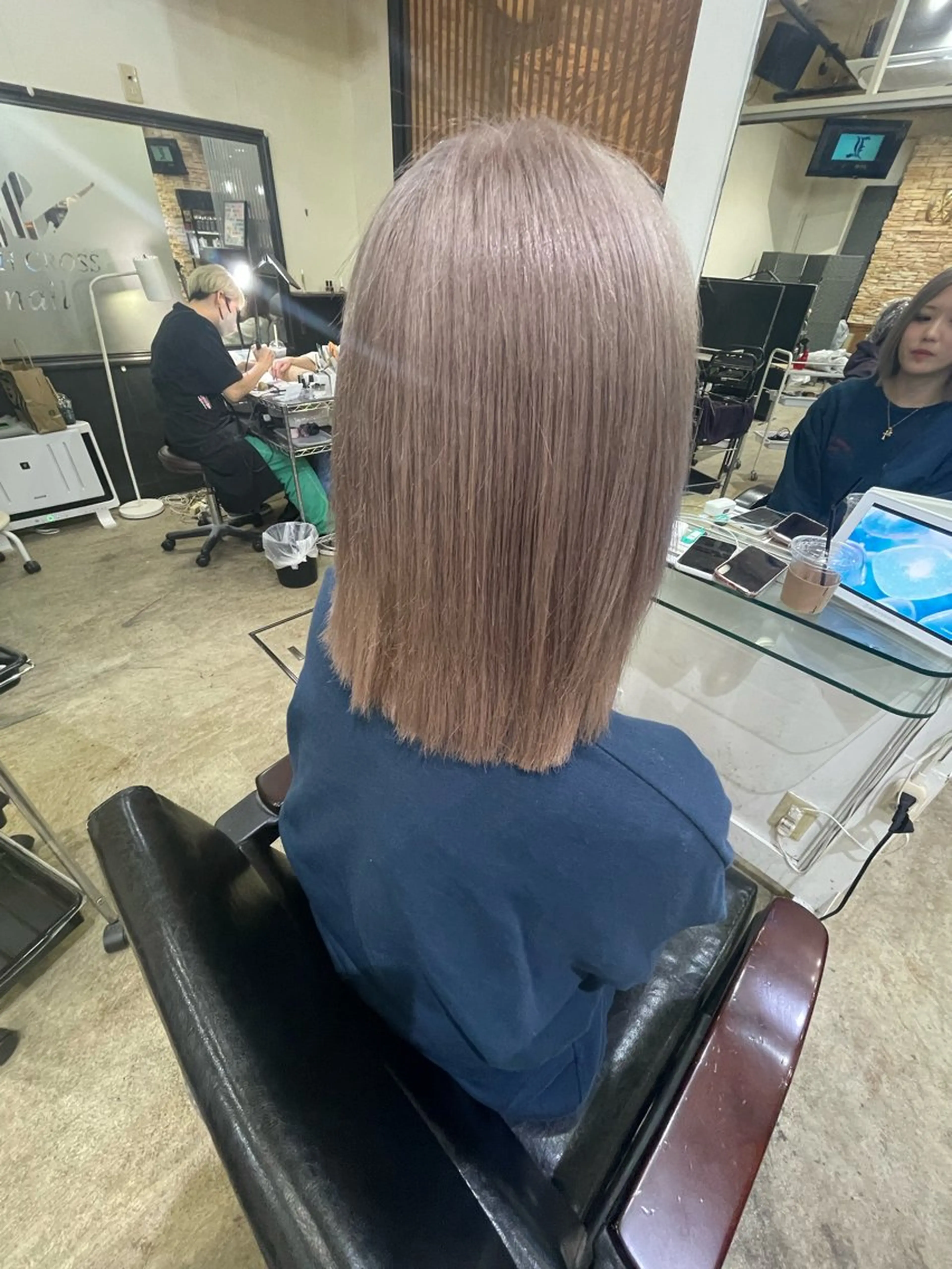 ミディアム カラー ベージュカラー ミルクティーベージュ PSY【サイ】所属・PSY【サイ】 /池袋/RYUSEIのヘアスタイル