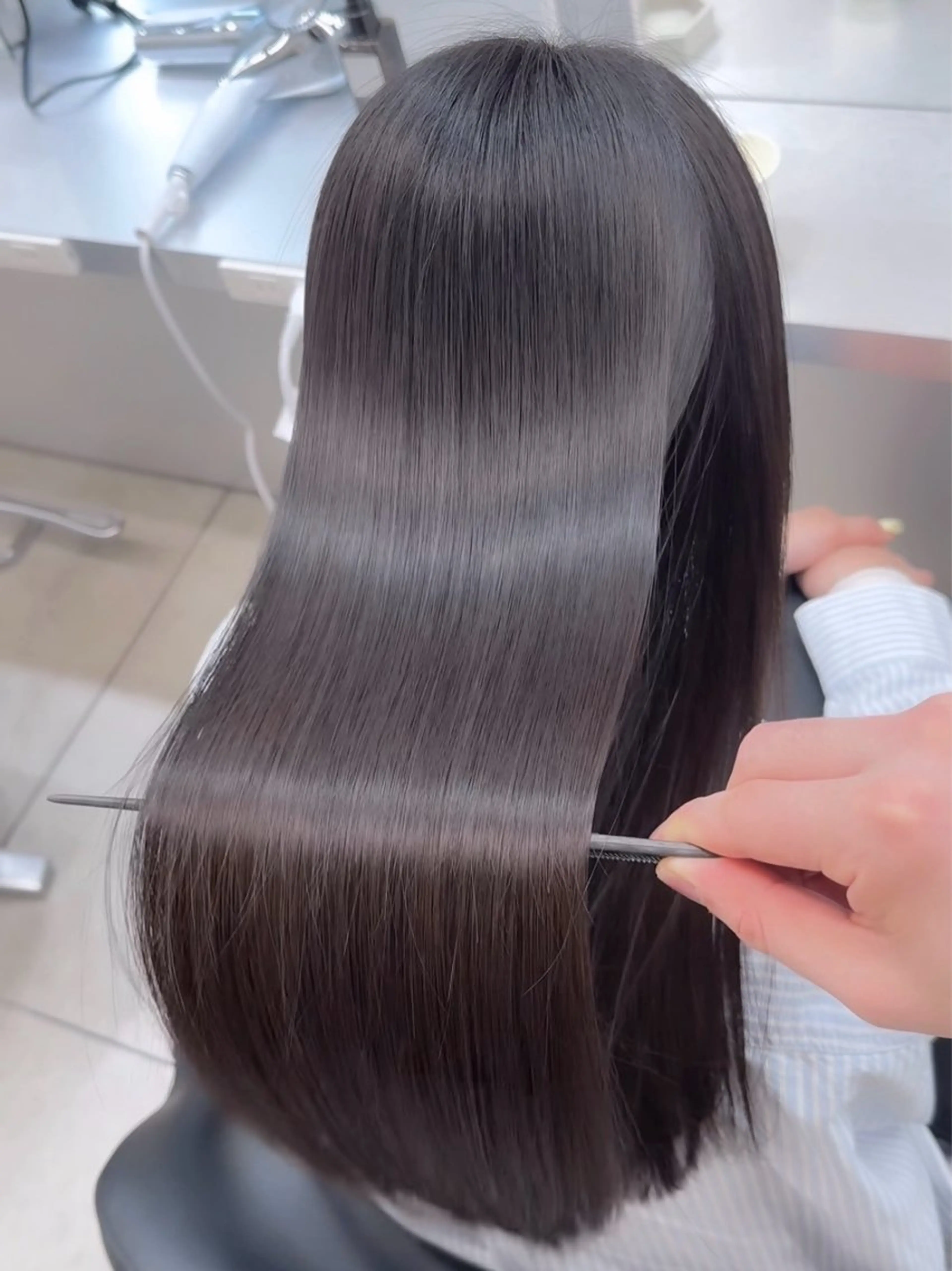 ロング カット 縮毛矯正 トリートメント 髪質改善×縮毛矯正 Core 片山健太のヘアスタイル