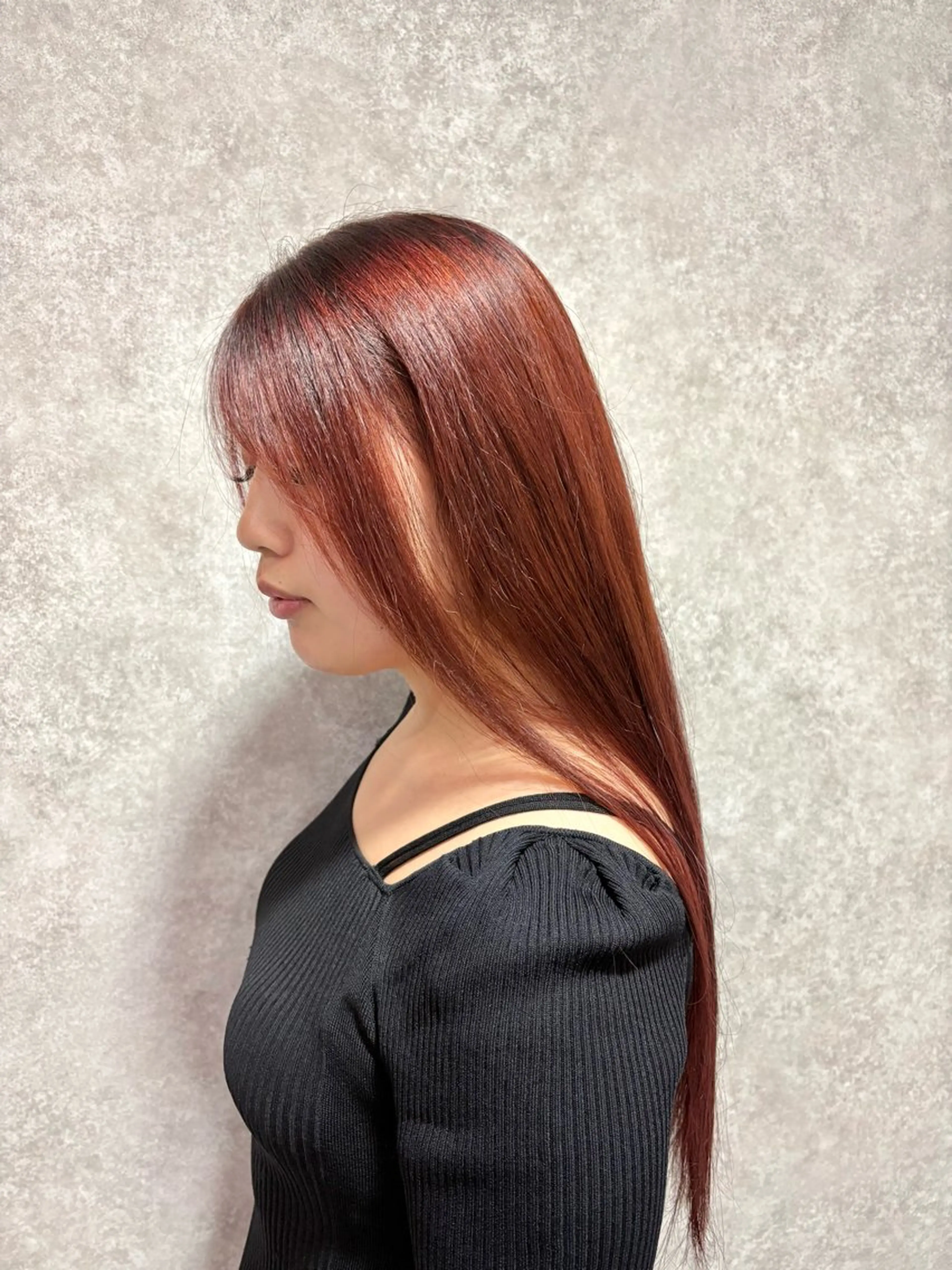 ロング カラー ヘアカラー ナチュラル🪽透明感 艶カラー/吉塚樋口のヘアスタイル