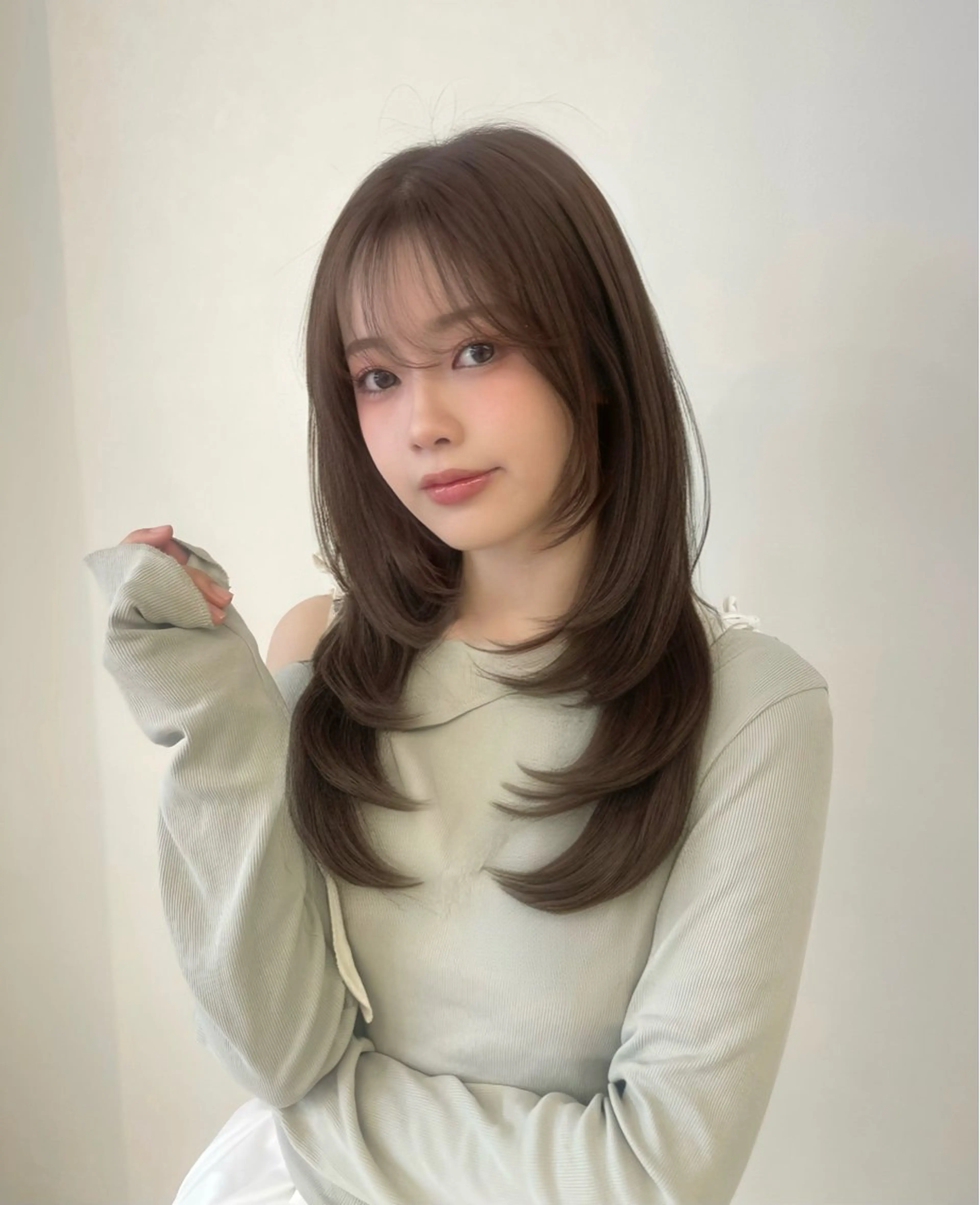 ロング カラー カット ヘアカラー トリートメント かずや🍀/髪質改善 /艶髪カラー/眉毛のヘアスタイル