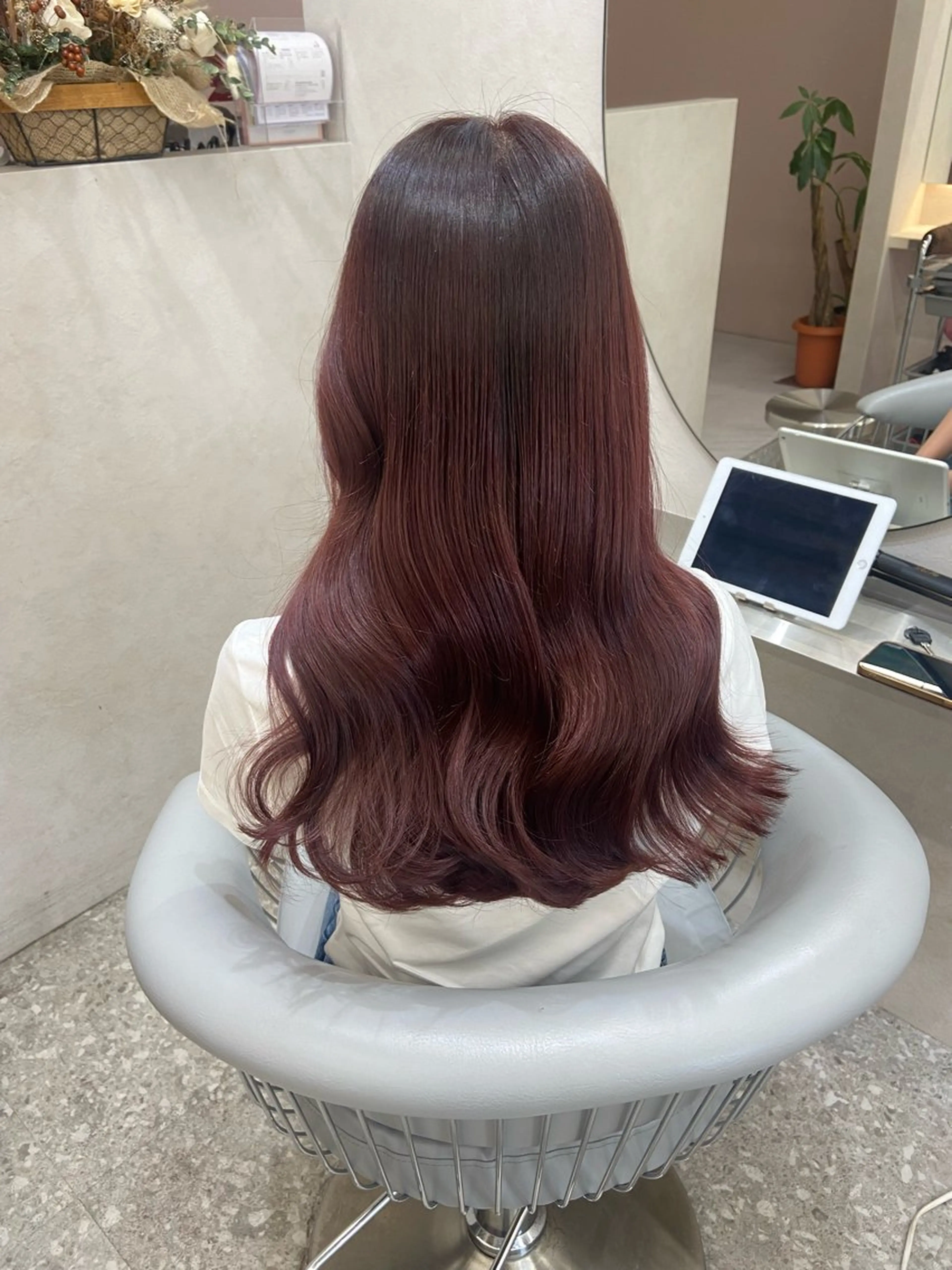 ロング カラー カット ヘアカラー トリートメント 新宿/韓国ヘア 中明度カラー/かやのヘアスタイル