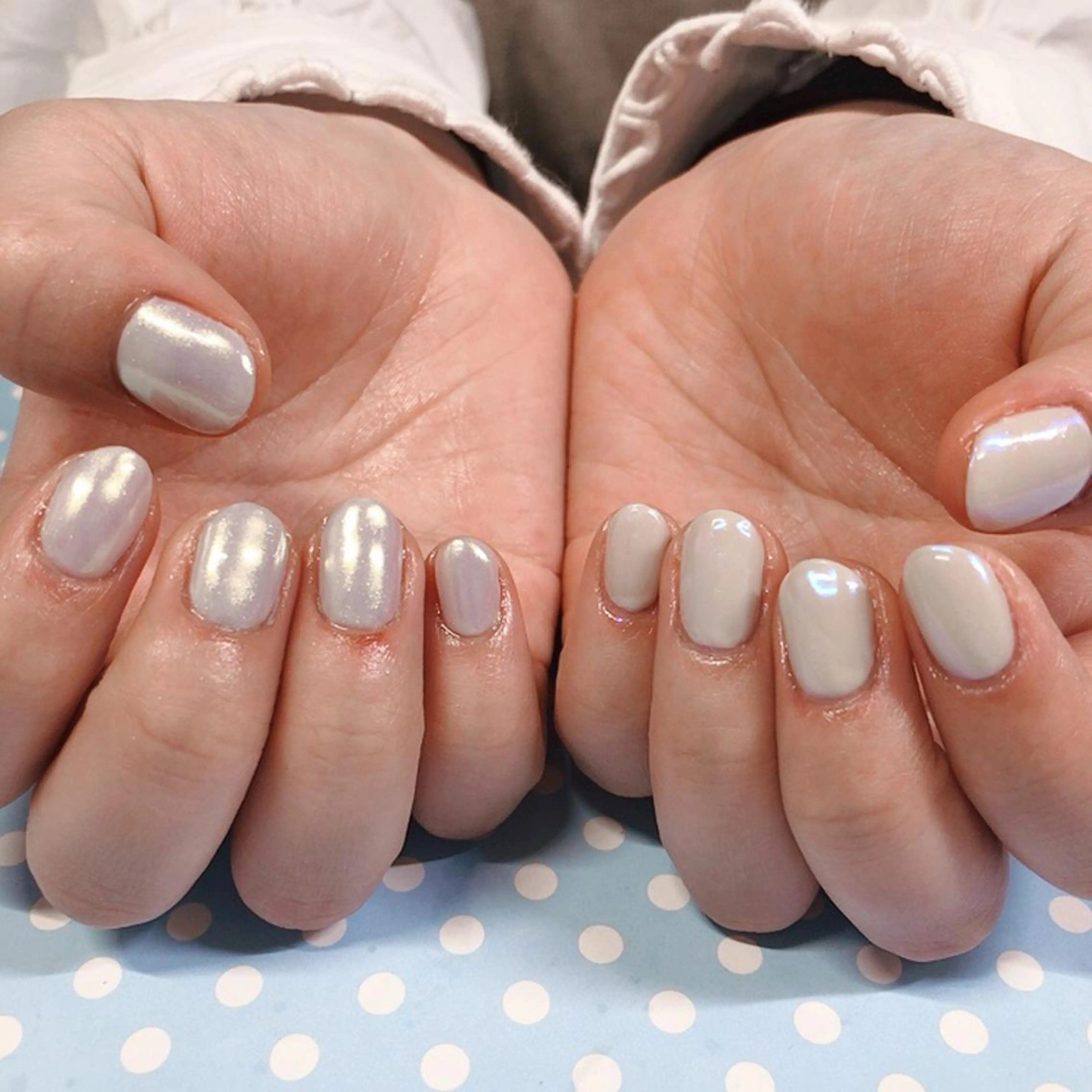 ネイル オーロラネイル ミラーネイル 奥園 良恵のネイルデザイン