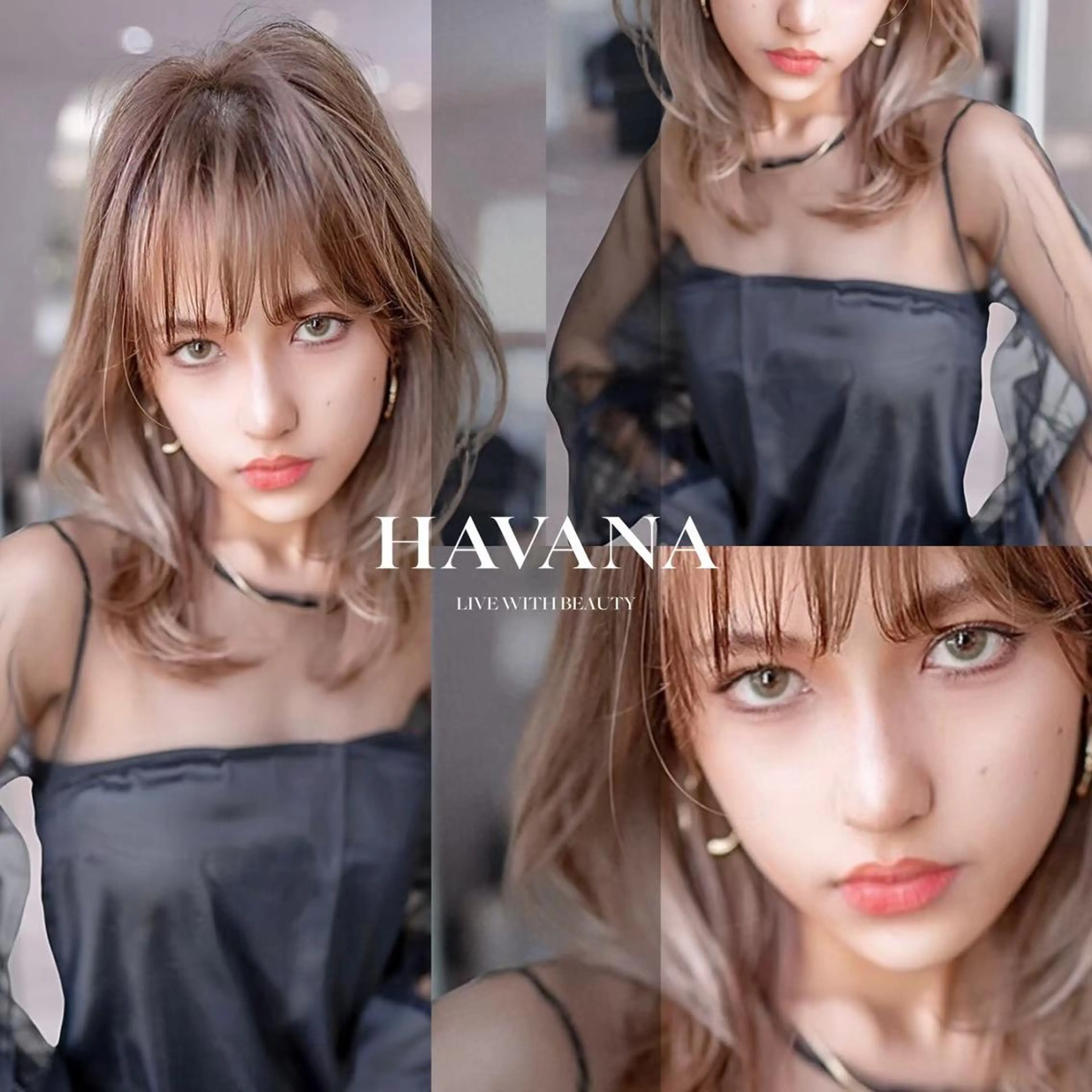 ミディアム カラー カット ヘアカラー トリートメント HAVANA 新宿のヘアスタイル