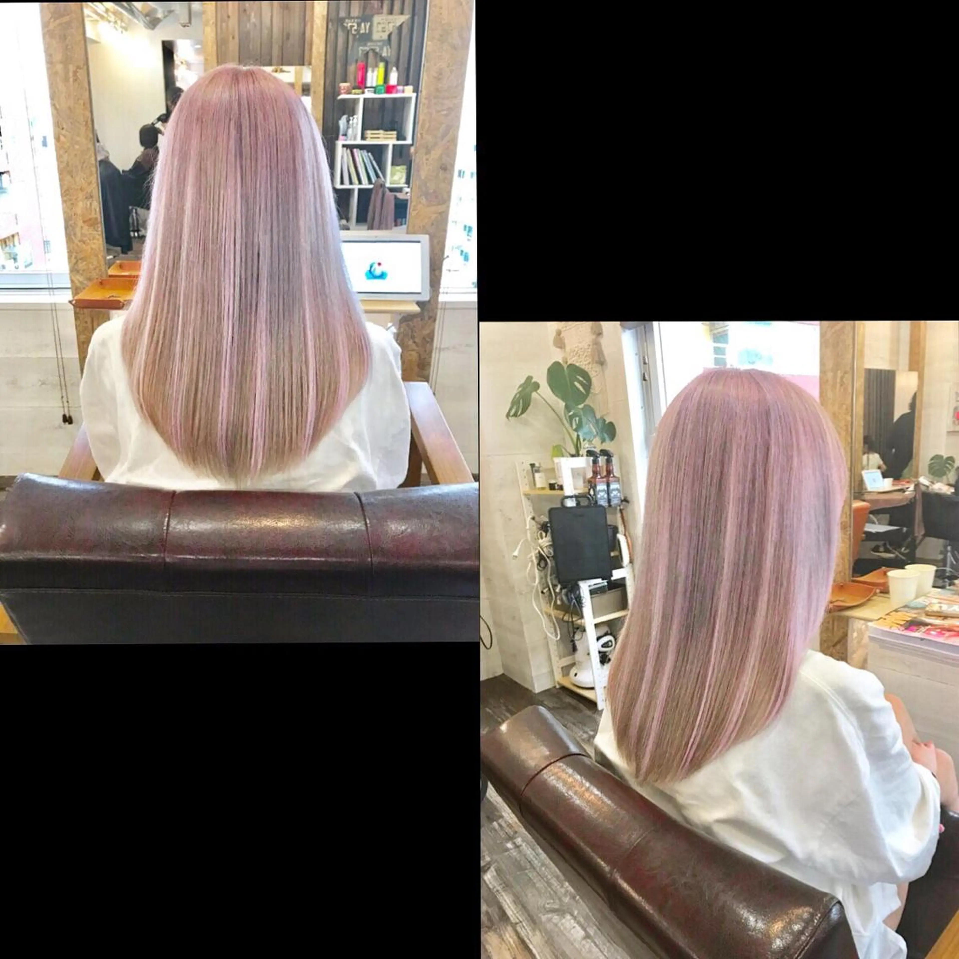 セミロング エクステ ✯カラー&編み込み エクステ✯池田智博✯のヘアスタイル