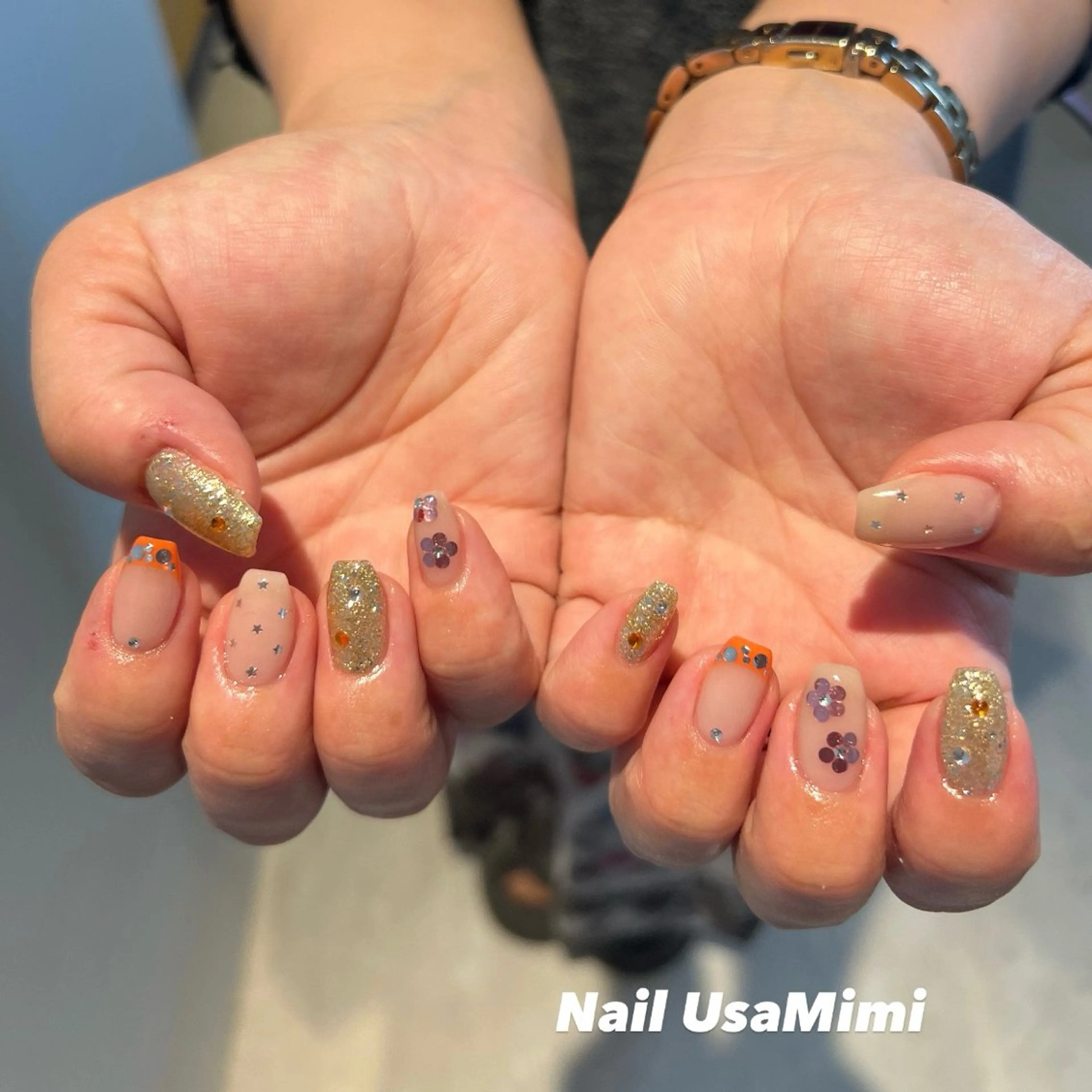 ネイル アートネイル ジェルネイル グラデーション 韓国ネイル ワンカラーネイル ハンドネイル 本町NailUsa Mimi RIKOのネイルデザイン