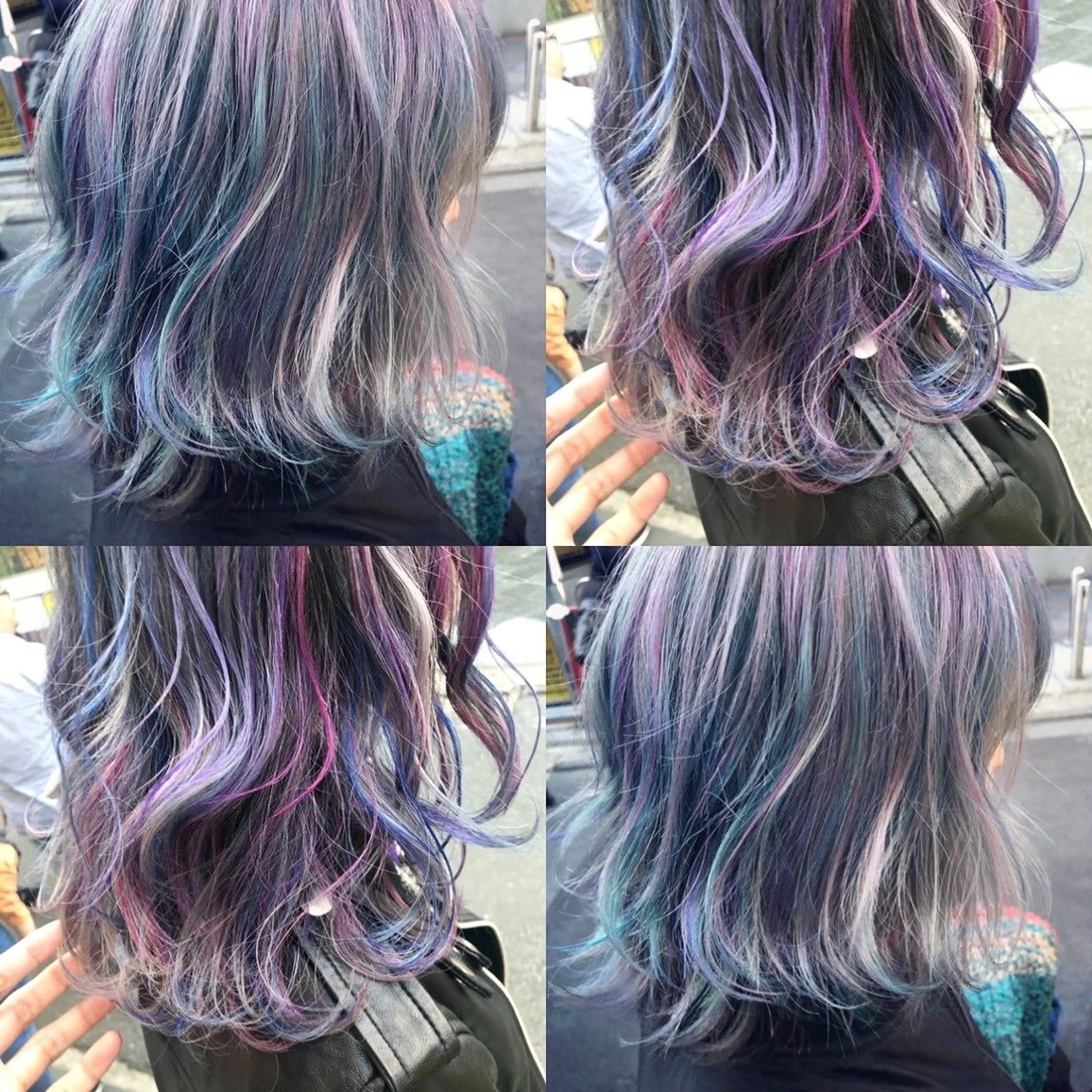 ミディアム カラー ブリーチ デザインカラー イヤリングカラー インナーカラー ユニコーンカラー カット ヘアカラー トリートメント 原宿サロン代表 デザインカラー伊藤卓のヘアスタイル