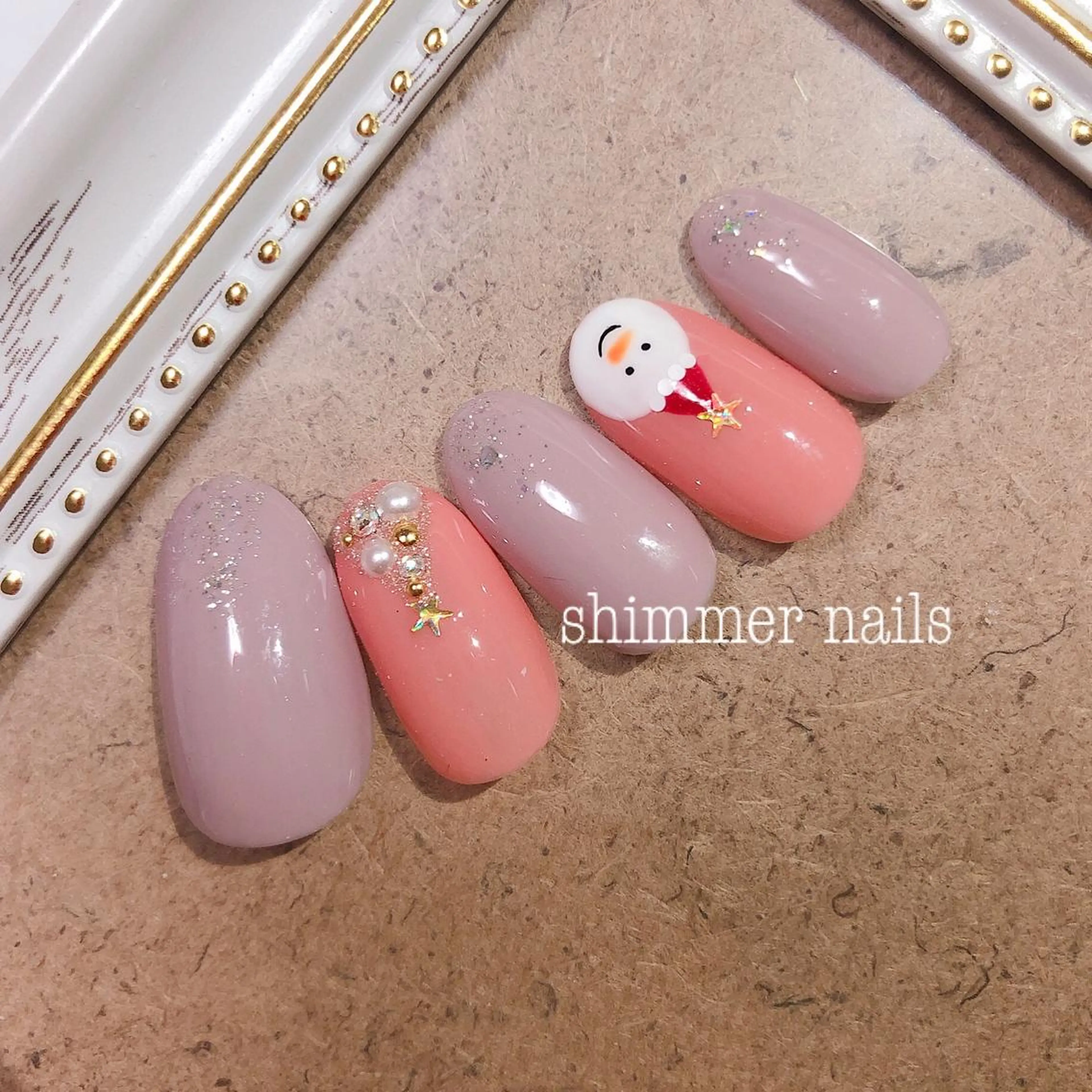ネイル 冬ネイル クリスマス shimmer nailsのネイルデザイン