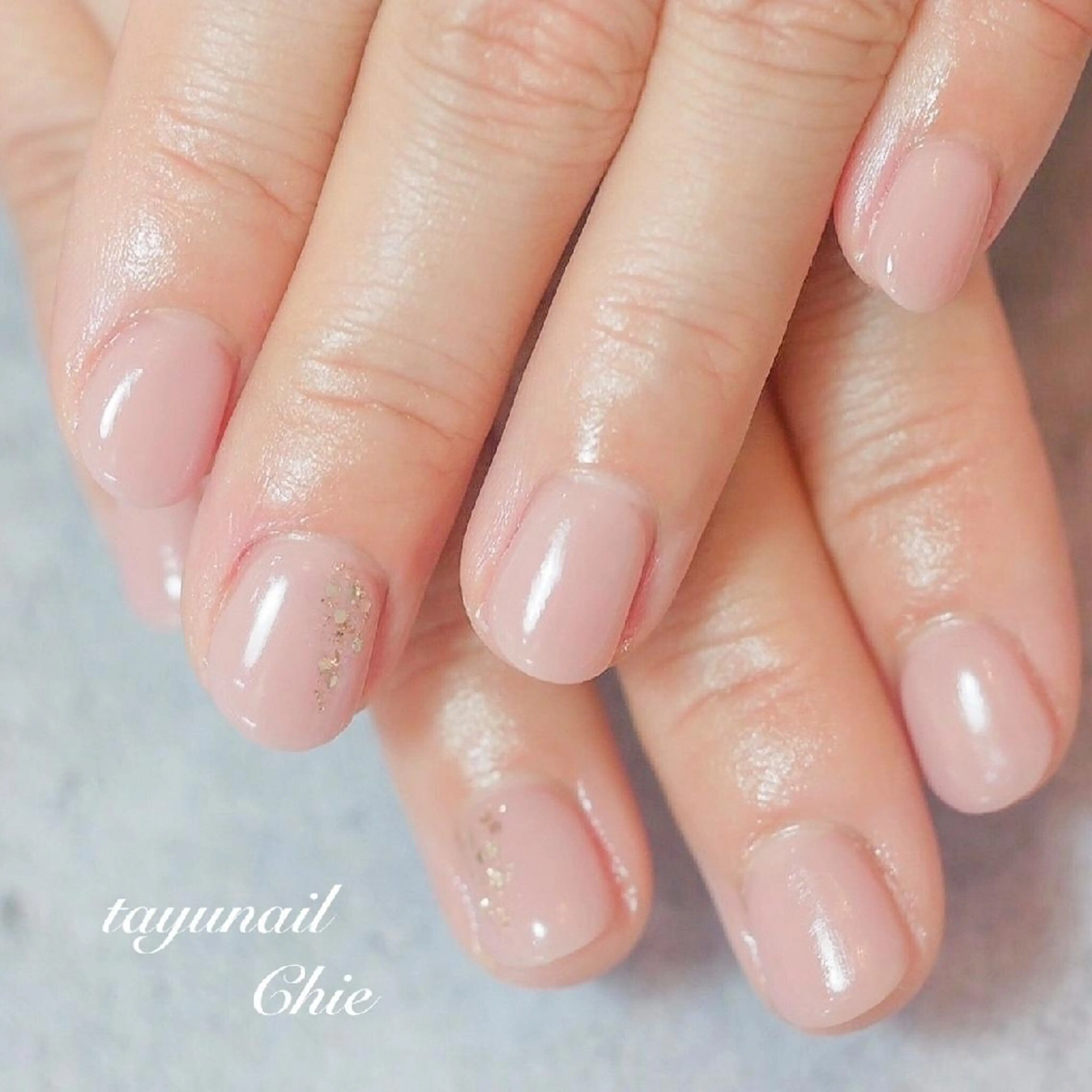 ネイル ブルー ジェルネイル パラジェル ショートネイル 春ネイル ネイルサロン 【たゆnail】のネイルデザイン