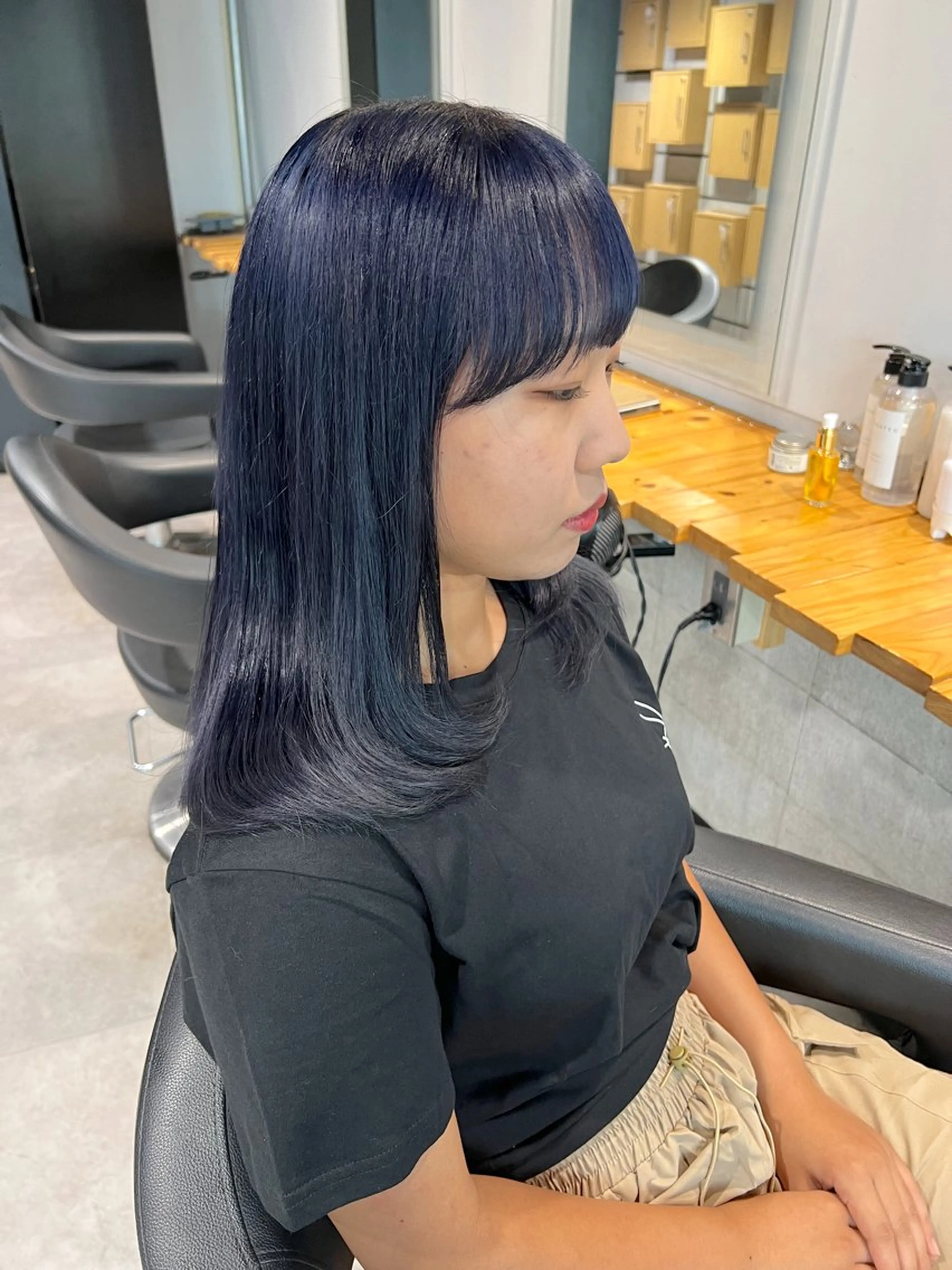 ロング ヘアカラー トリートメント NANAMI🩵 大人可愛い韓国ヘアのヘアスタイル