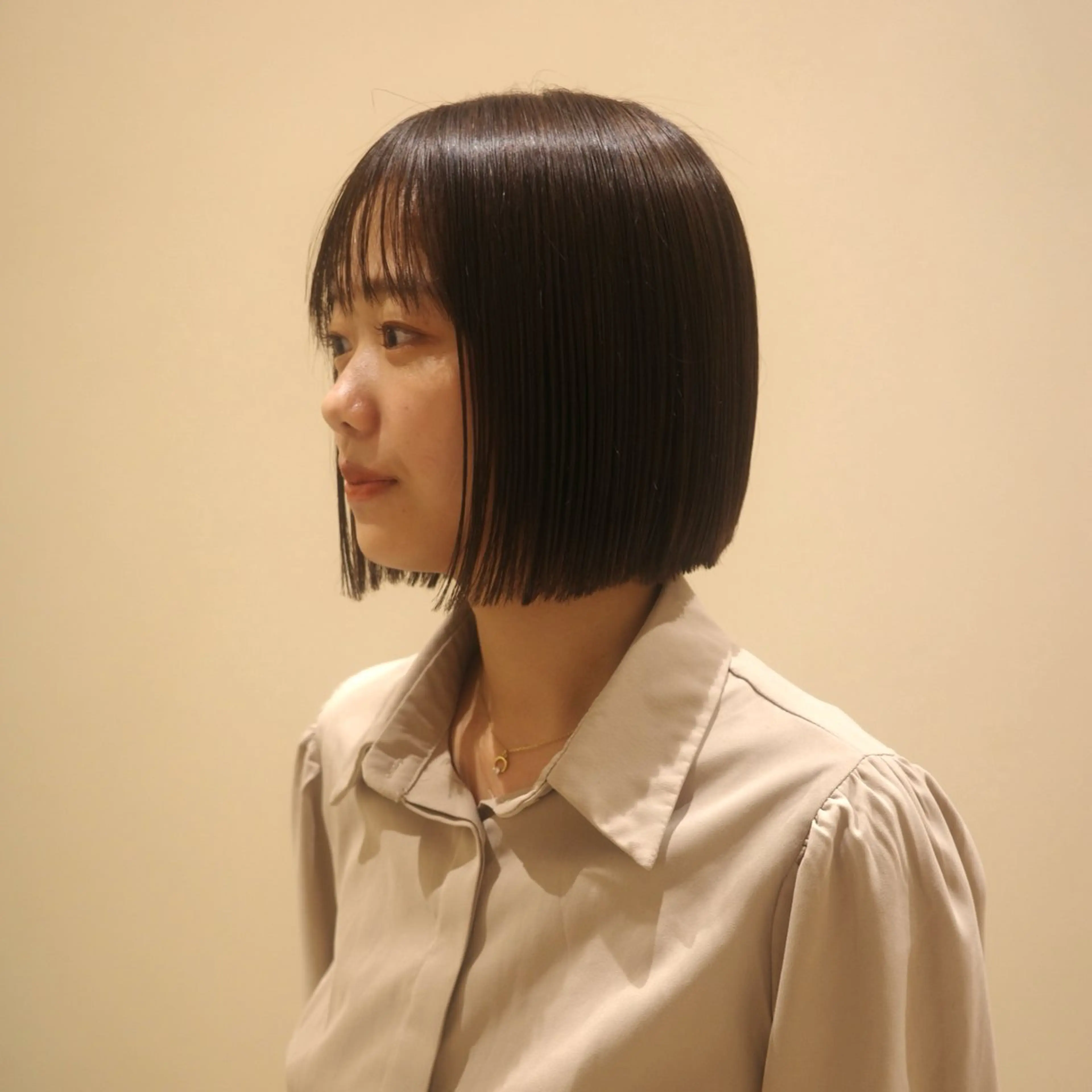 ショート 韓国ヘア/髪質改善/ レイヤー/ブラウンのヘアスタイル