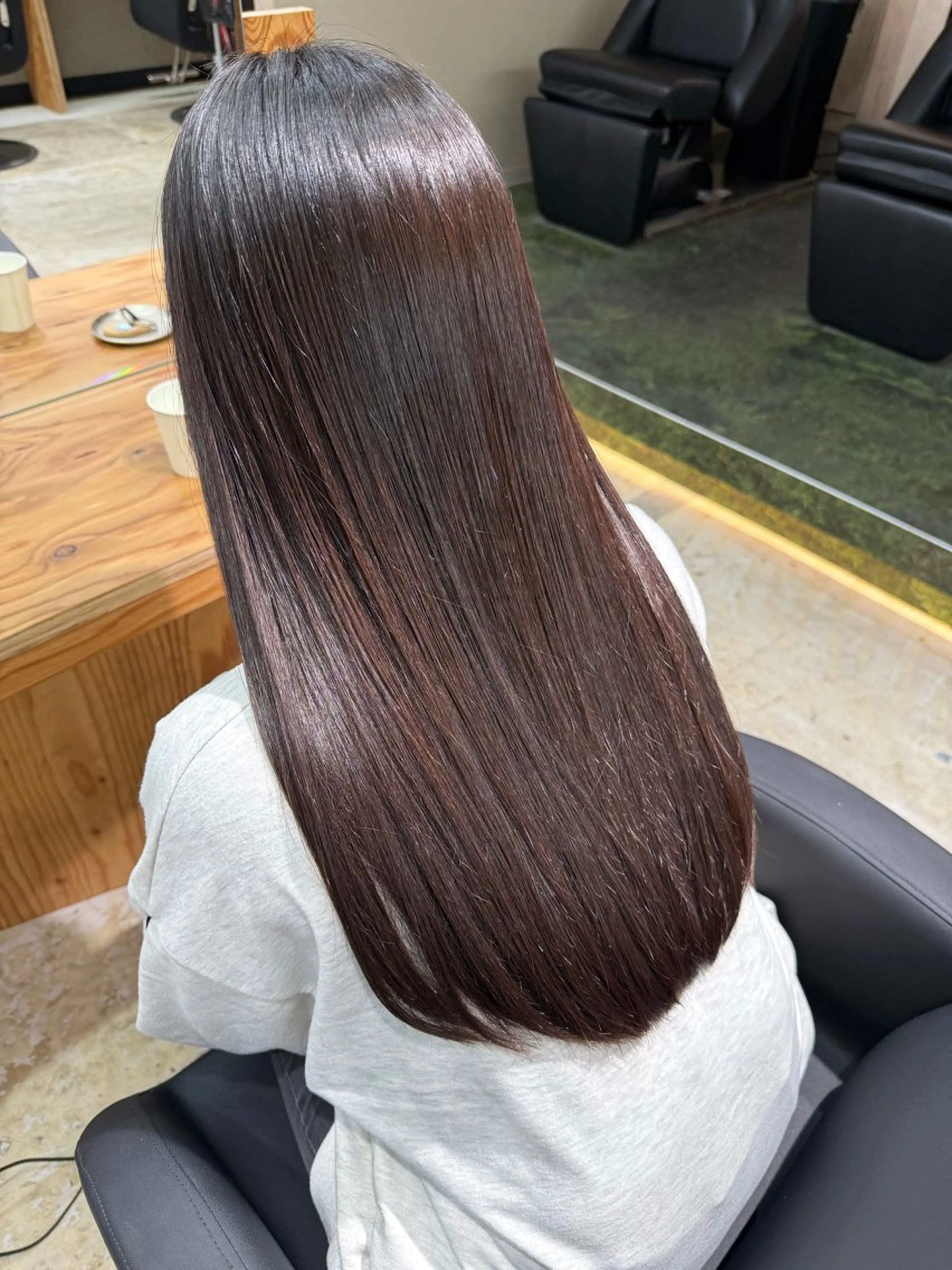 ロング カット 縮毛矯正 トリートメント 髪質改善/艶カラー /梅田/菅野🌟のヘアスタイル