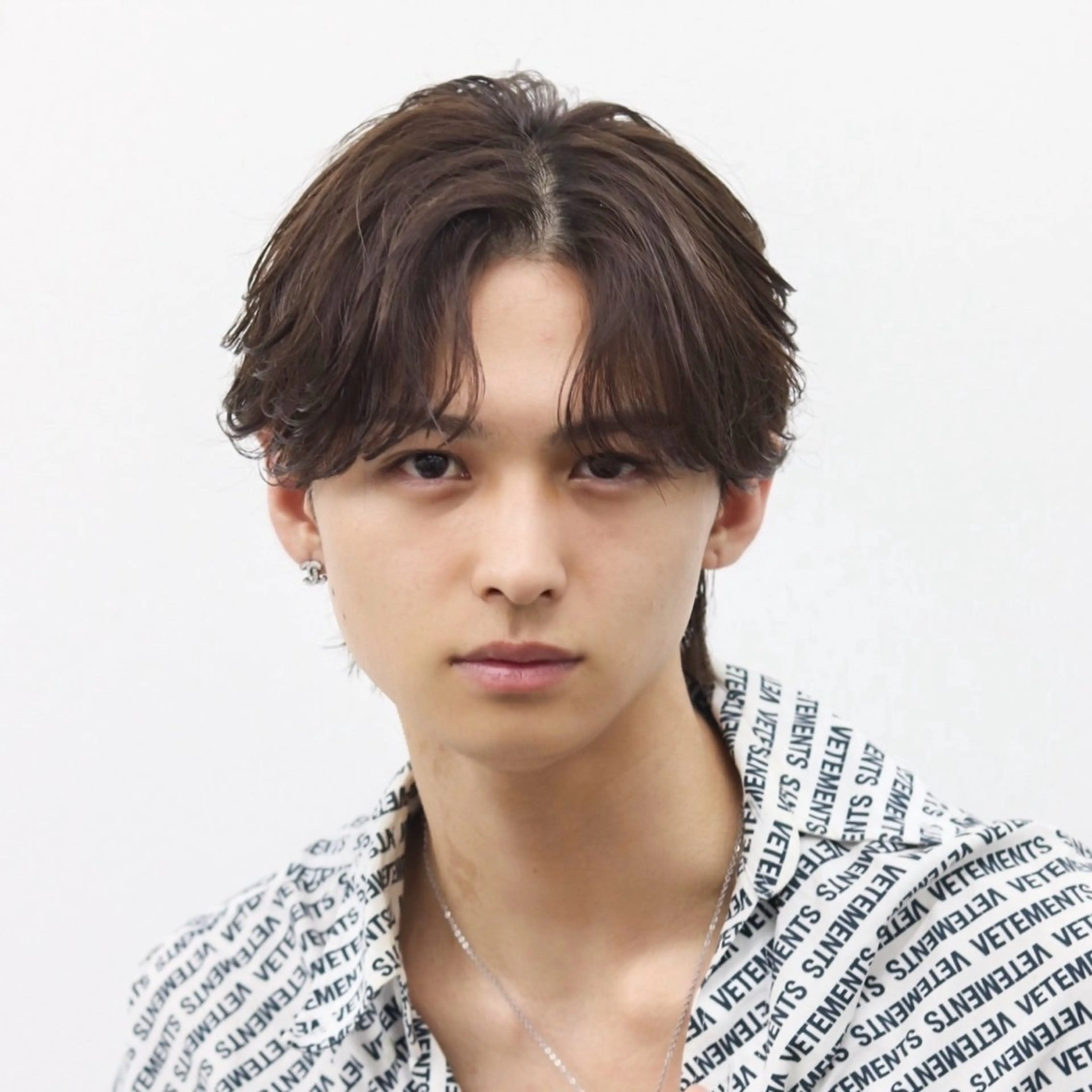 ミディアム カラー パーマ メンズ カット ヘアカラー トリートメント ハイトーン/メンズマ ッシュ/KYOHEIのヘアスタイル