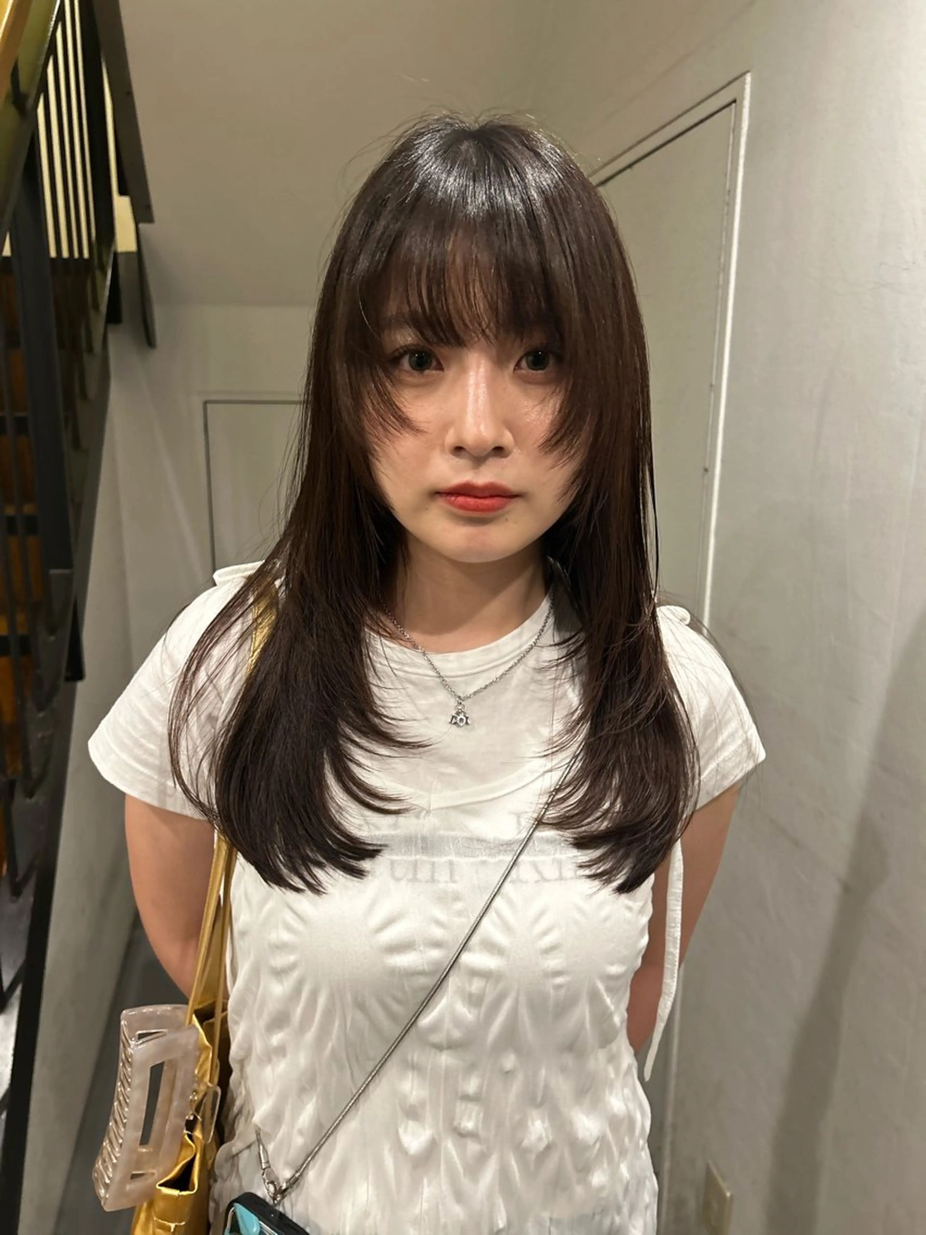 ロング hen所属・心斎橋/レイヤー/ ブリーチ/モエのヘアスタイル