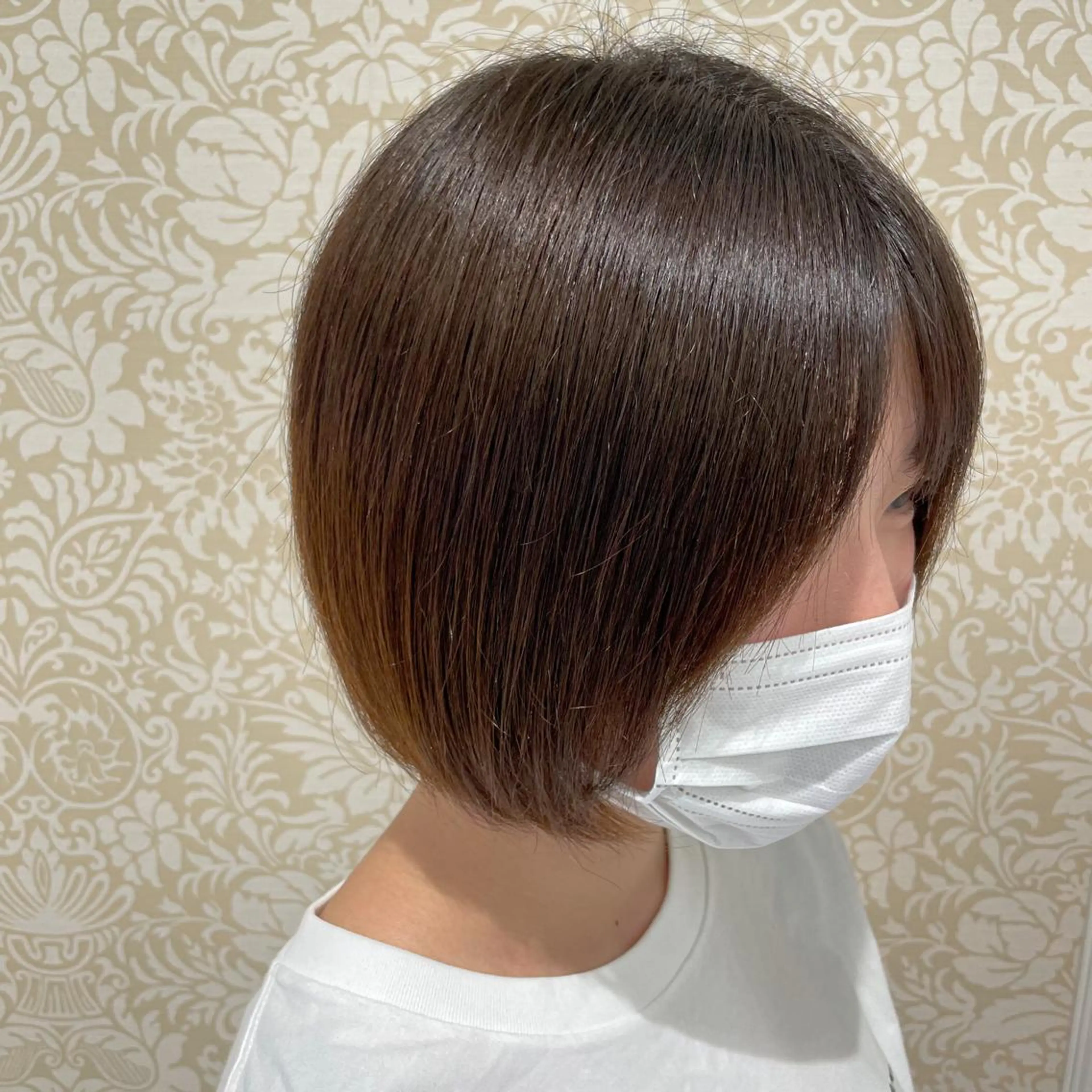 ショート パーマ 髪質改善カラー💎 オオネヨシナリのヘアスタイル