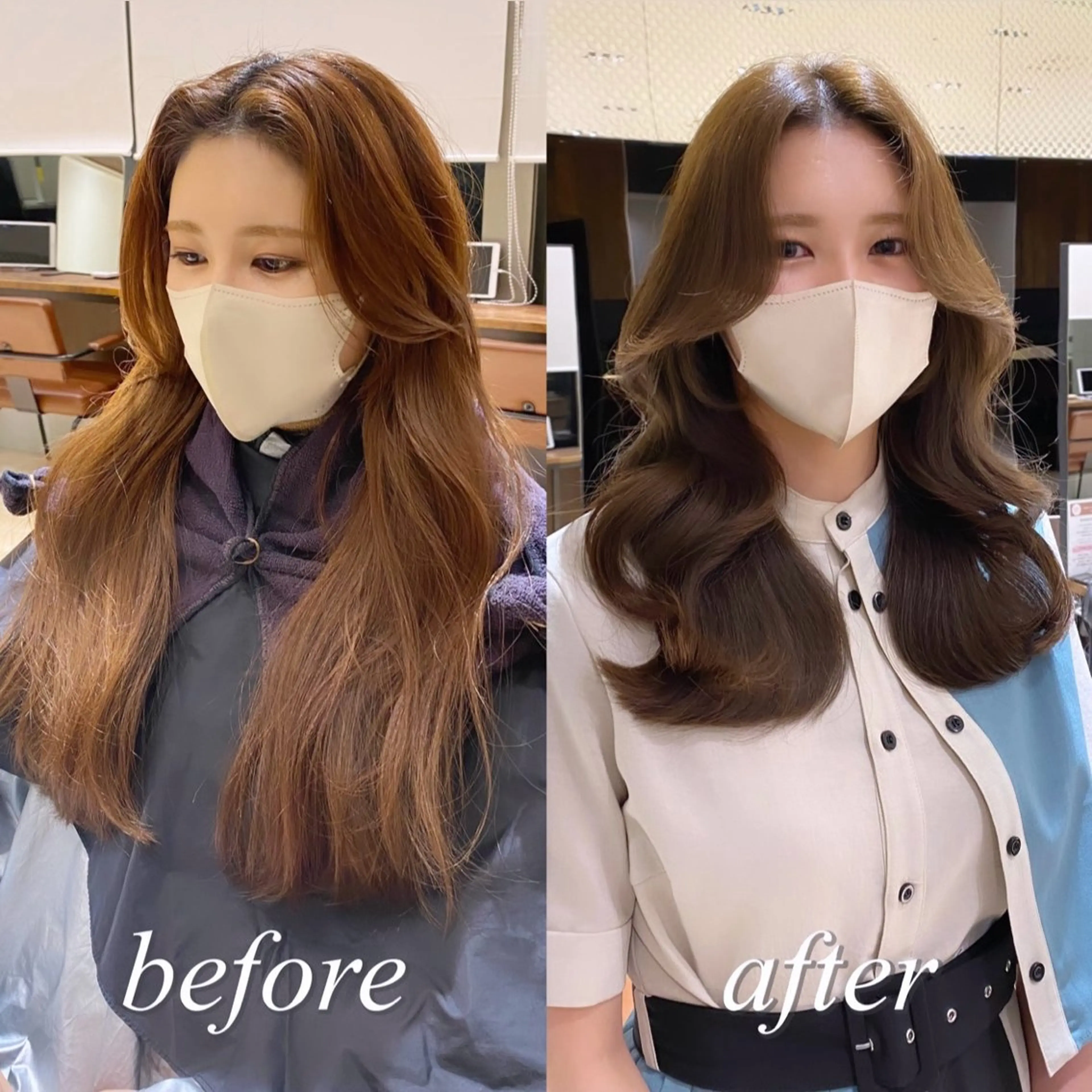 セミロング カラー レイヤー/顔周り /透明感🩶高橋大のヘアスタイル