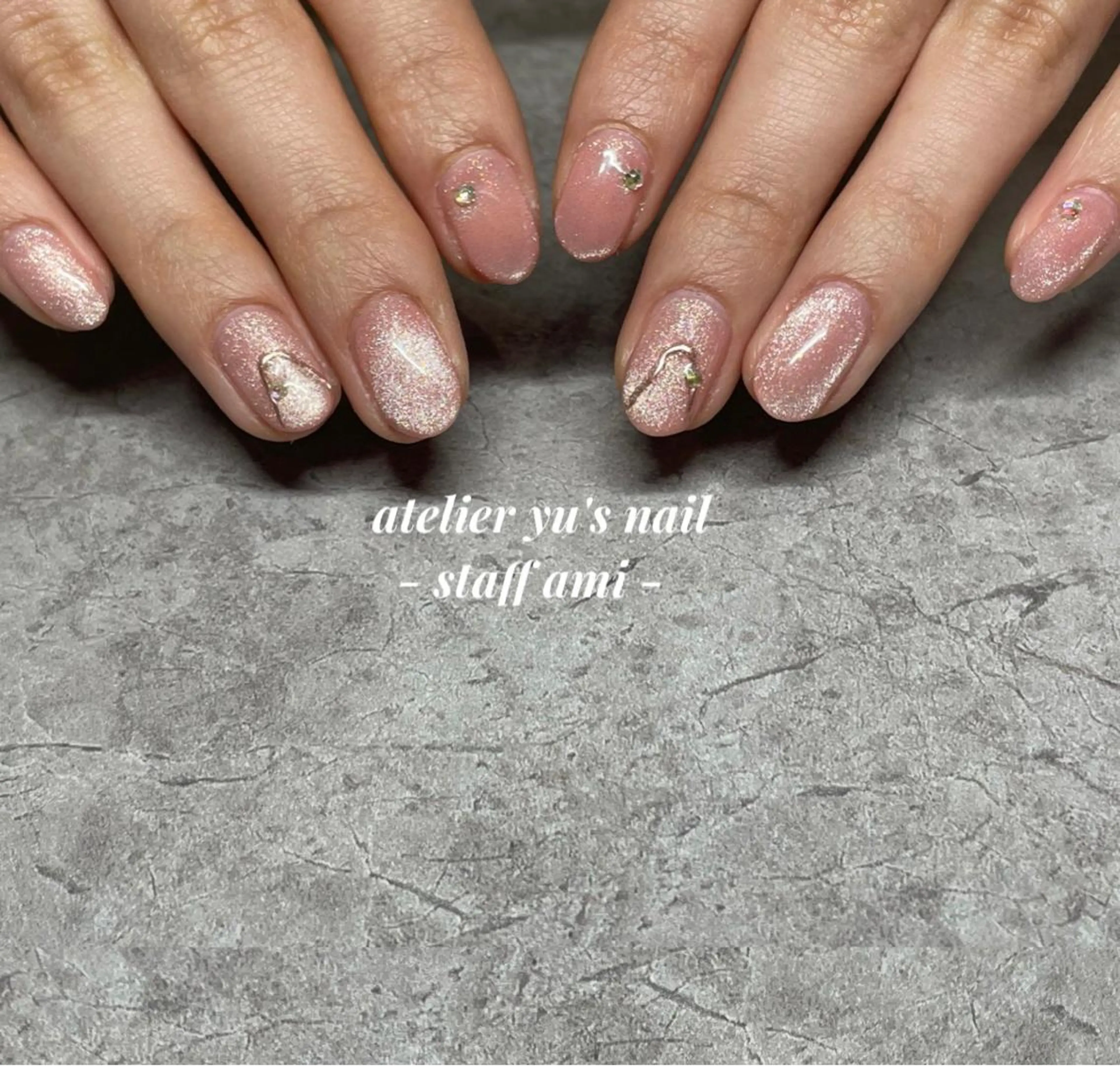 ネイル マグネットネイル ハンドネイル ハンドケア atelier yu's nailのネイルデザイン