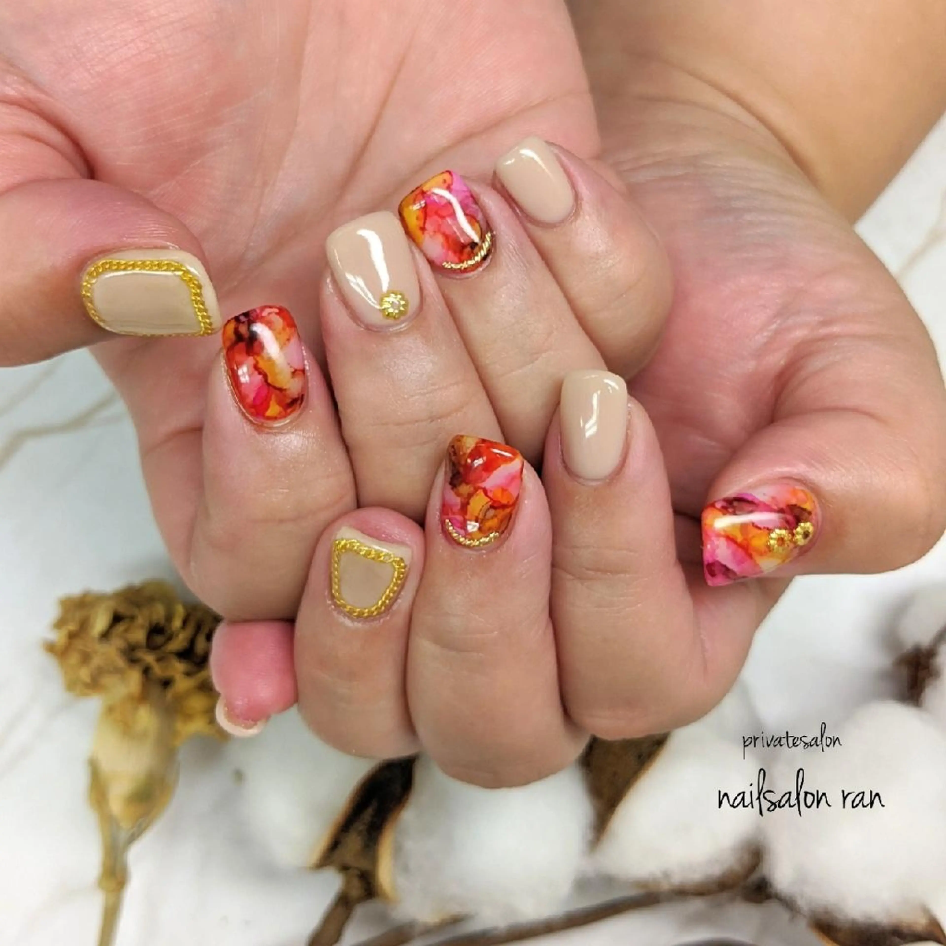 ネイル アートネイル 持ち込み nailsalon ranのネイルデザイン