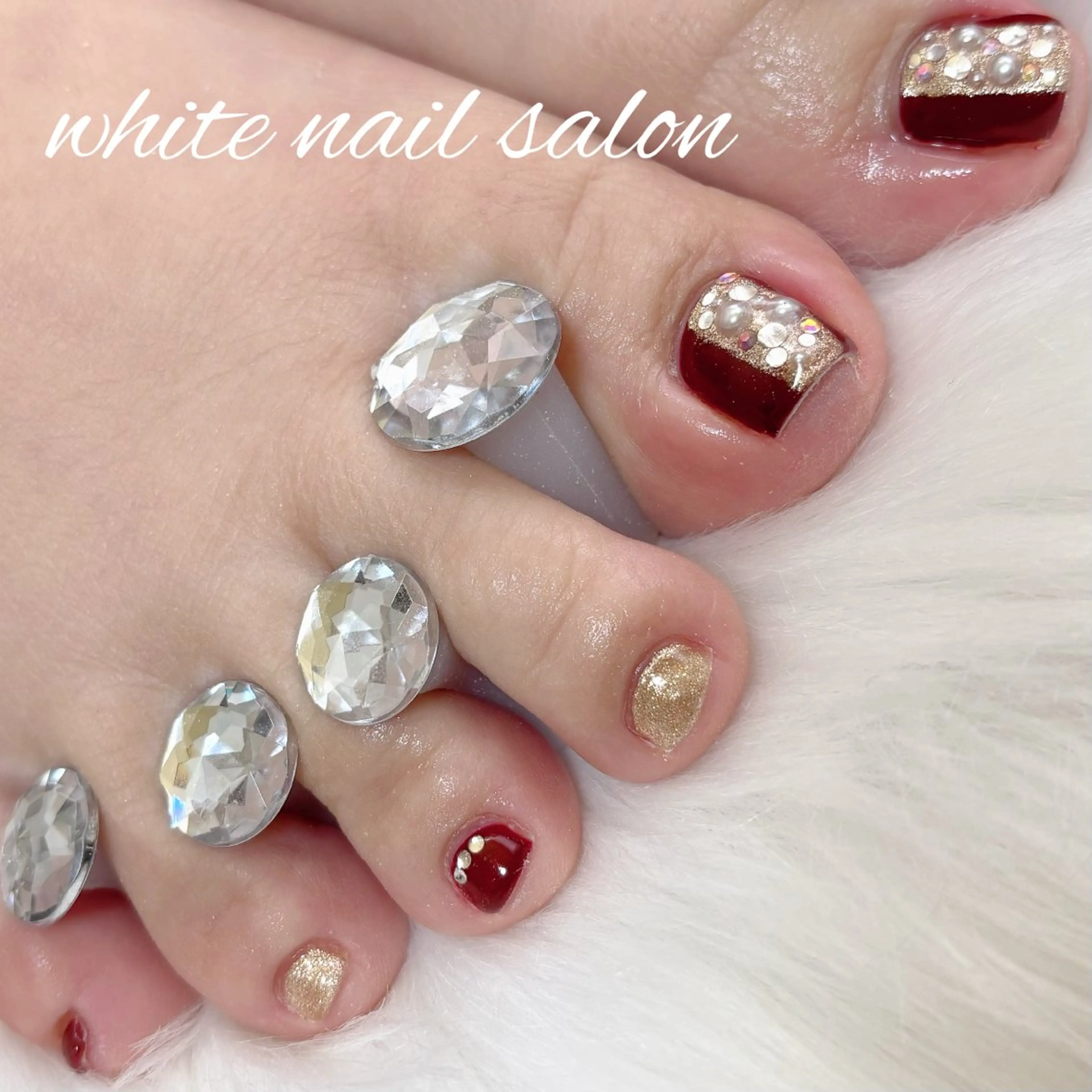 ネイル フットネイル フットネイル white nail salonのネイルデザイン