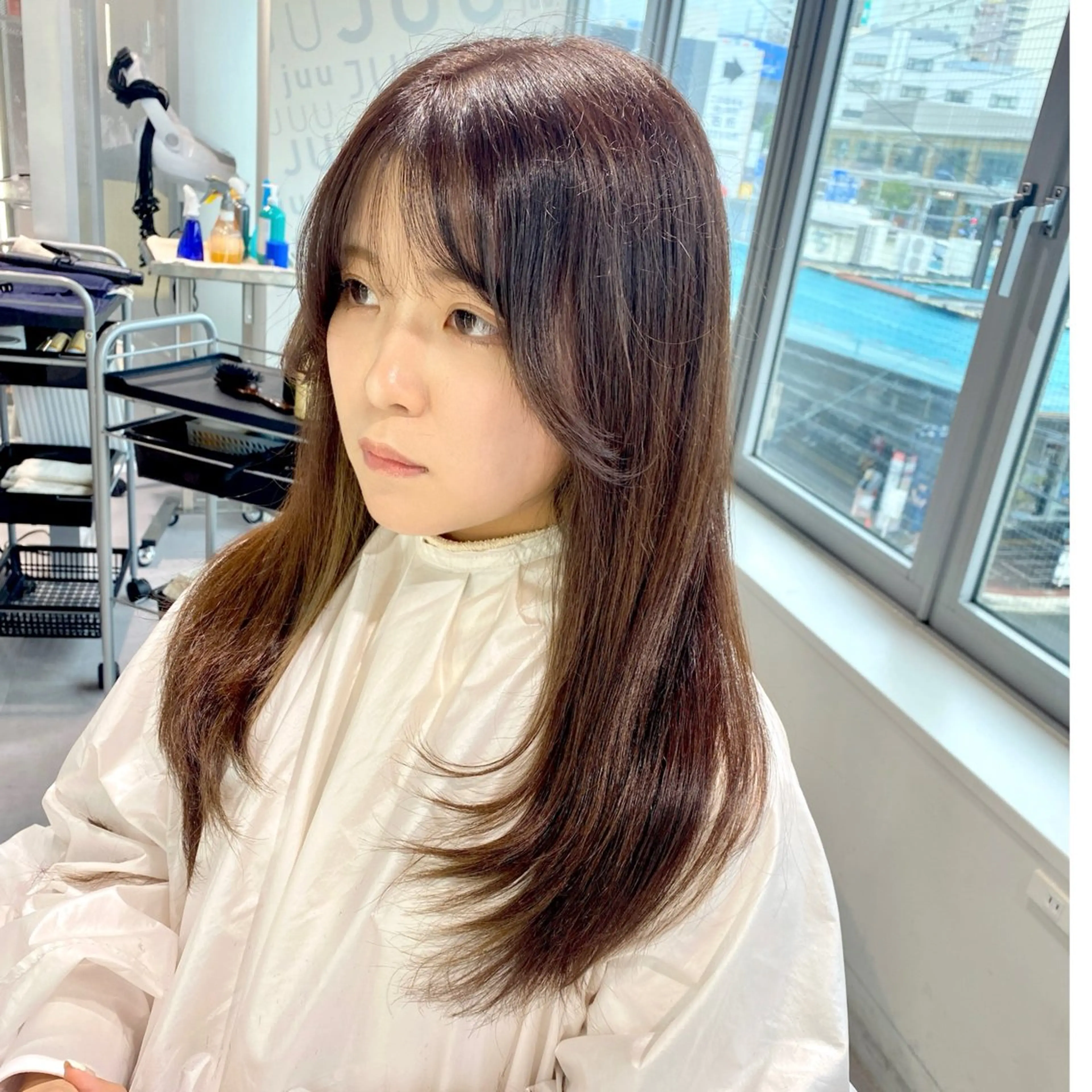 セミロング レイヤーカット カット 森 隆秀/韓国ヘアのヘアスタイル