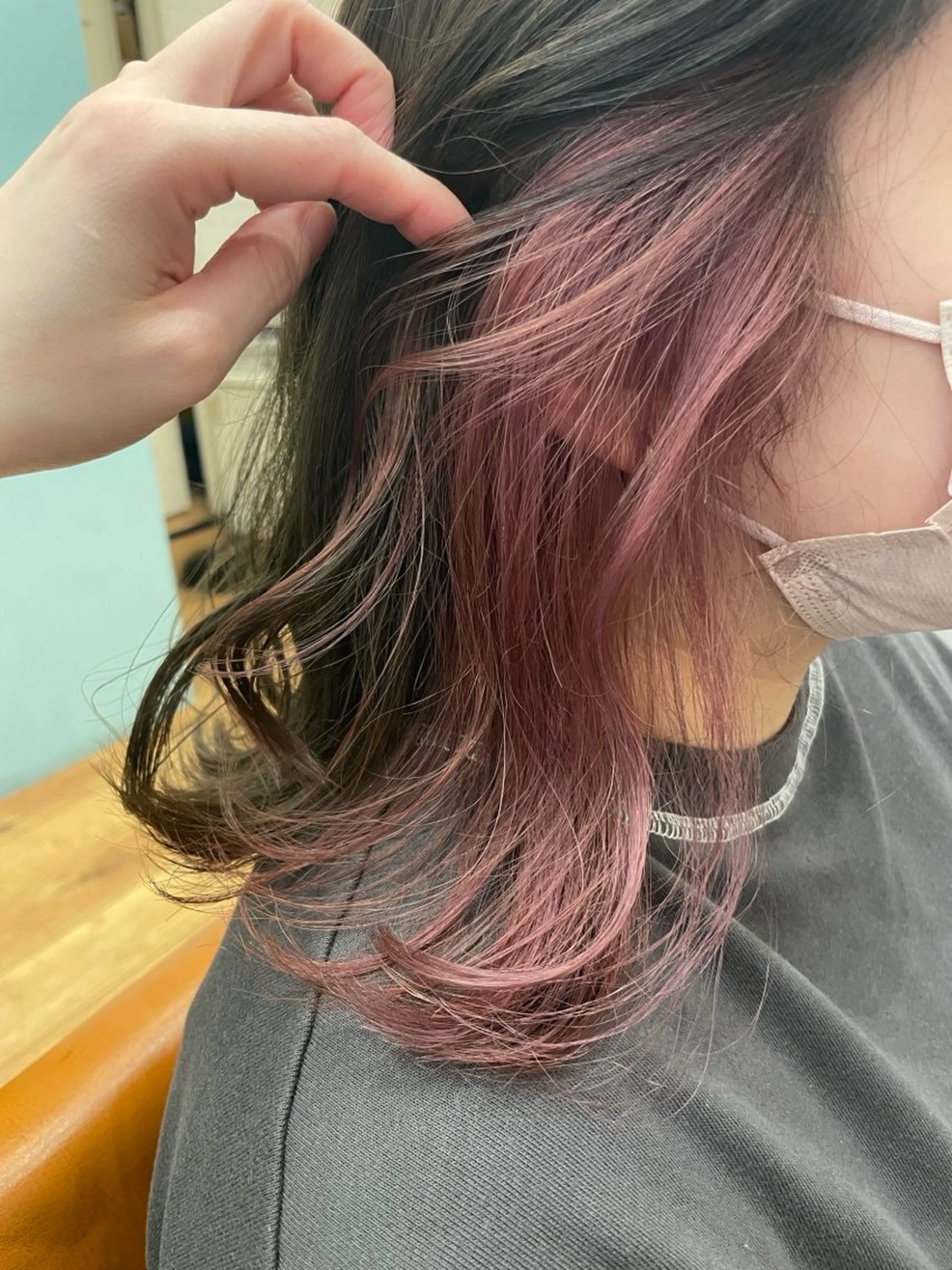 ミディアム カット ヘアカラー トリートメント 髪質改善✨透明感 カラー🫧KAORIのヘアスタイル