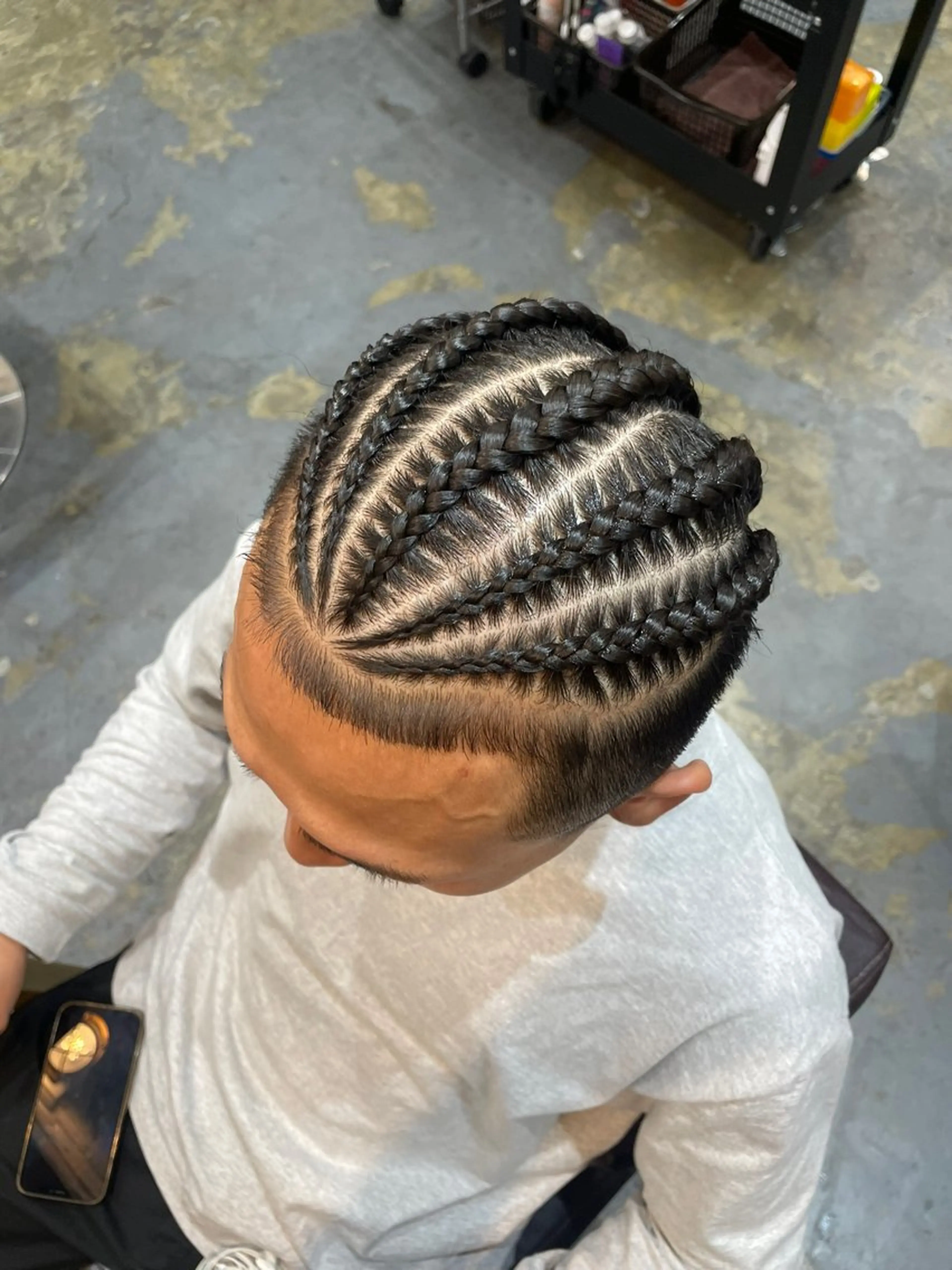 ヘアアレンジ メンズ コーンロウ／ブレイズ SYUのヘアスタイル