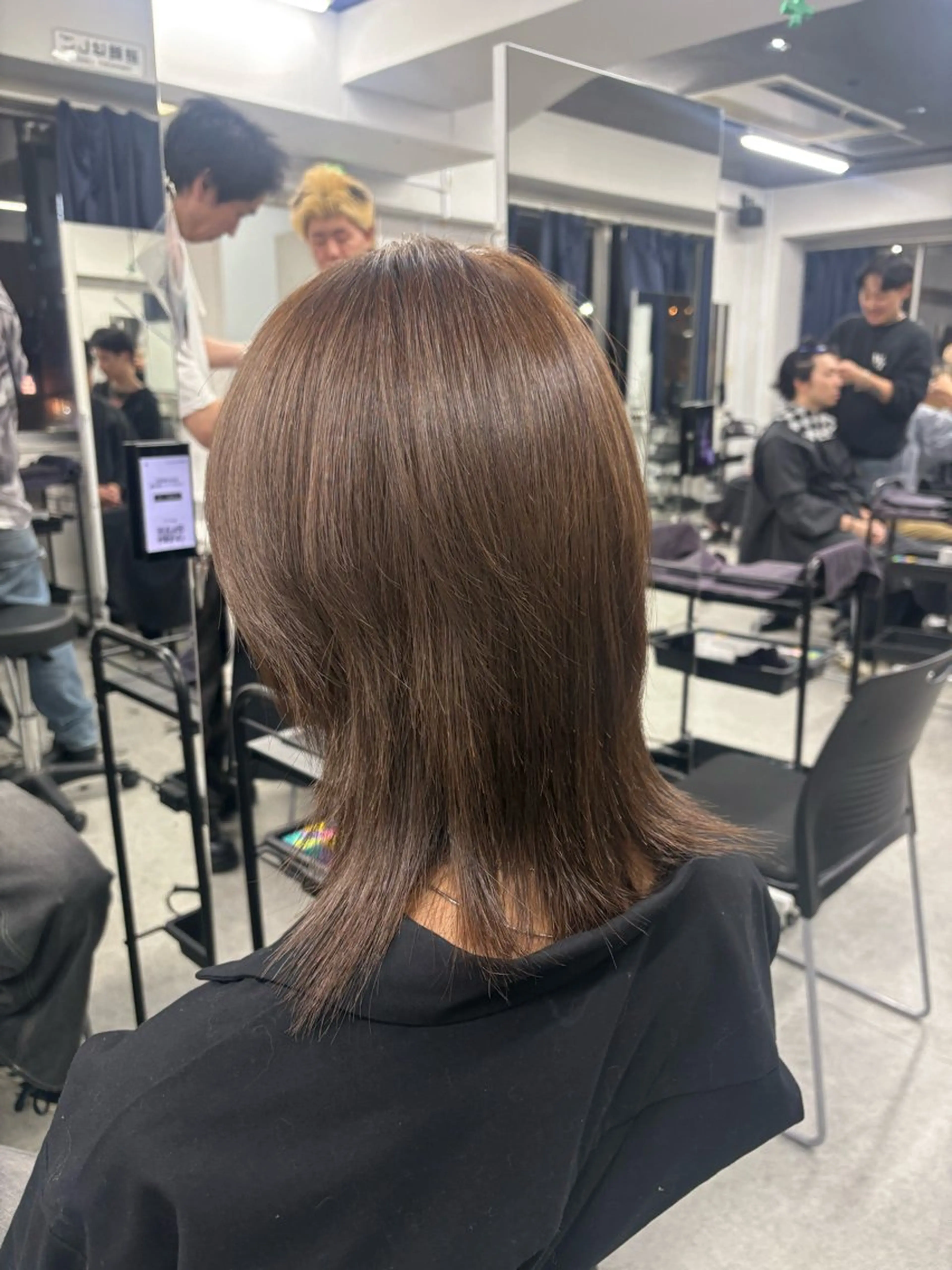 ミディアム カラー ベージュ×レイヤー 🤎横浜/miu🤎のヘアスタイル