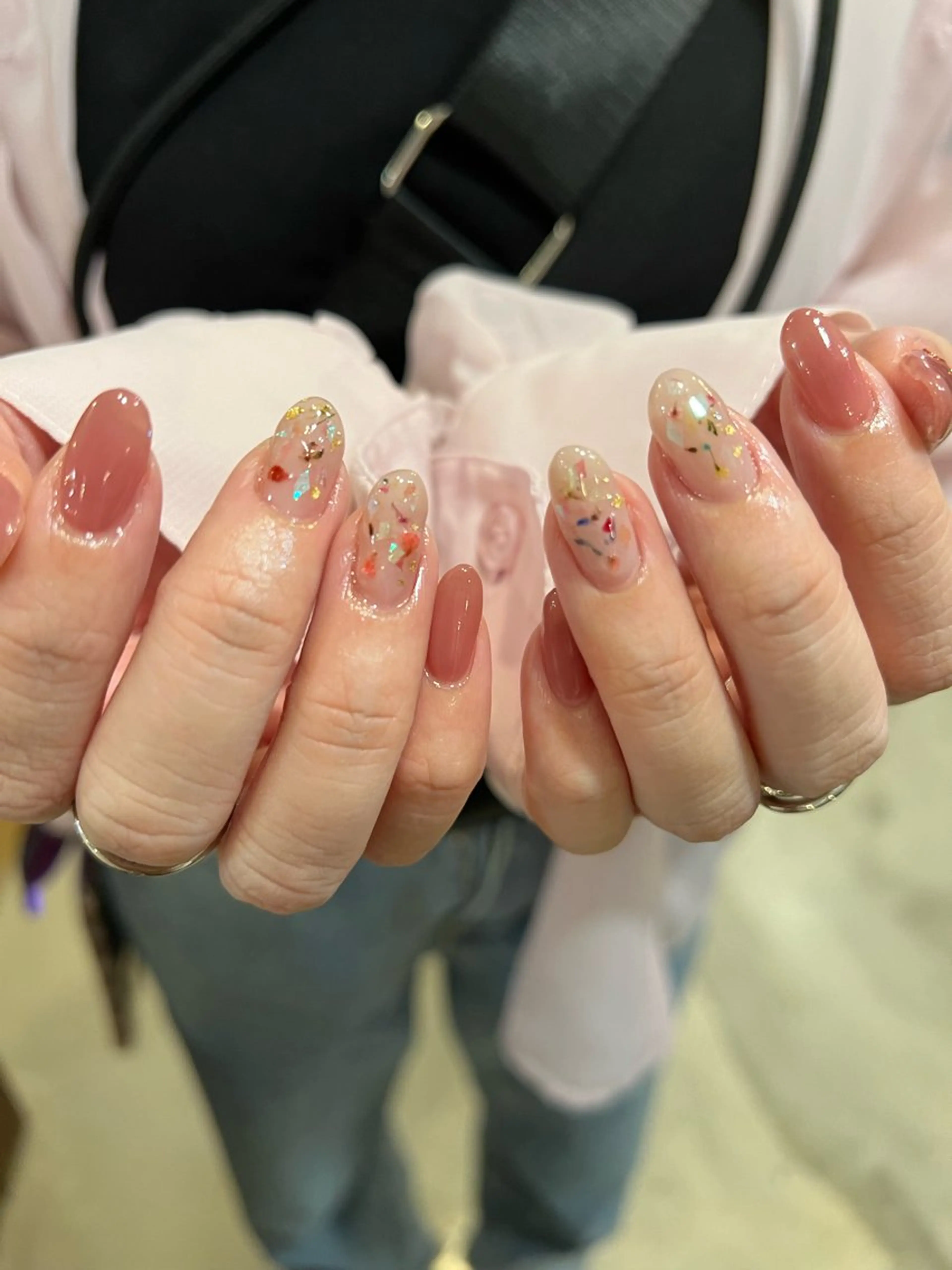 ネイル キラキラネイル 持ち込み ピンク miyuu 𓂃🫧‪のネイルデザイン