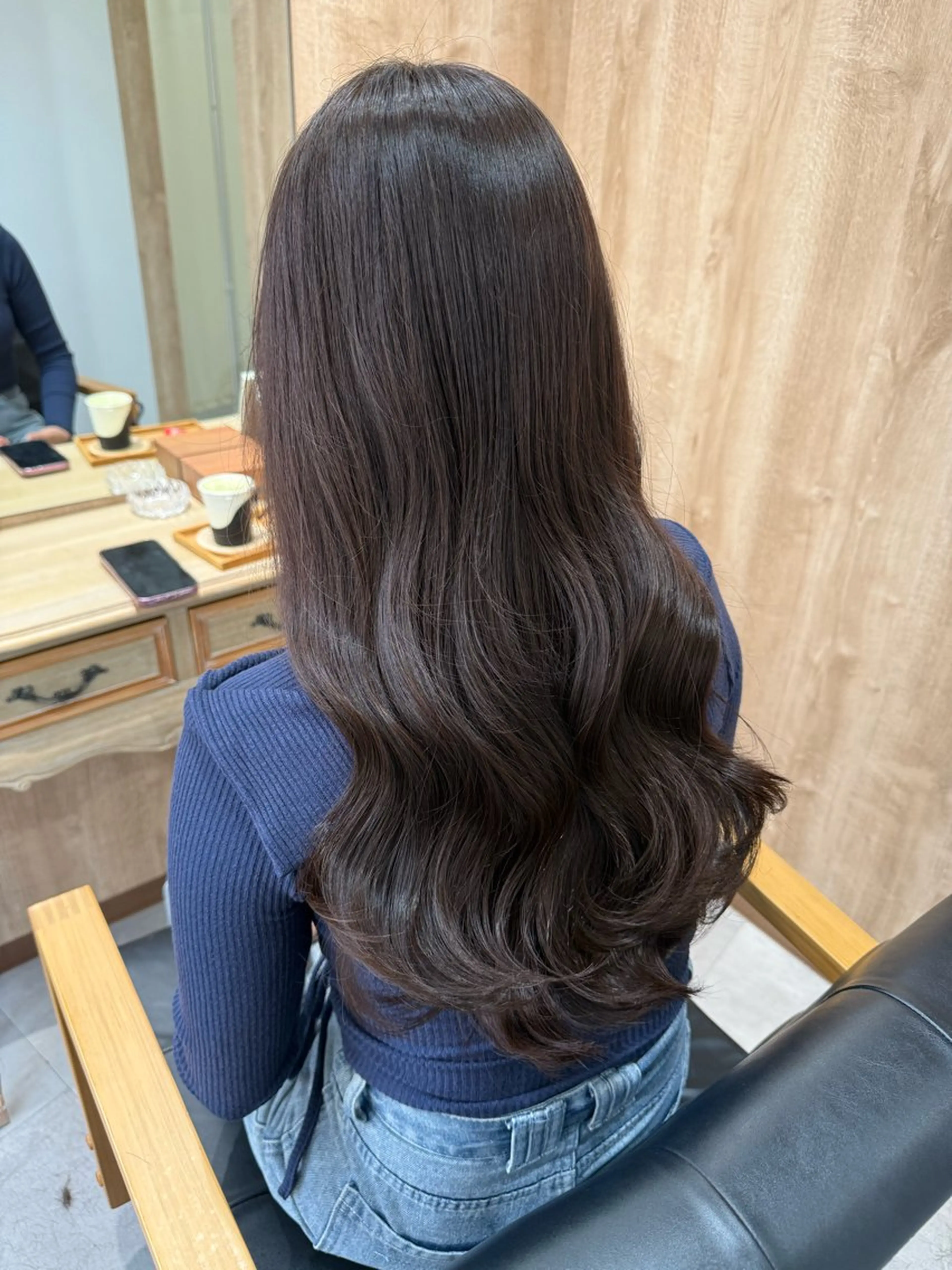 ロング カラー アッシュ アッシュグレー アッシュグレージュ 透明感カラー グレージュ カット ヘアカラー トリートメント 髪質改善＊韓国ヘア＊ レイヤー＊IBUKIのヘアスタイル