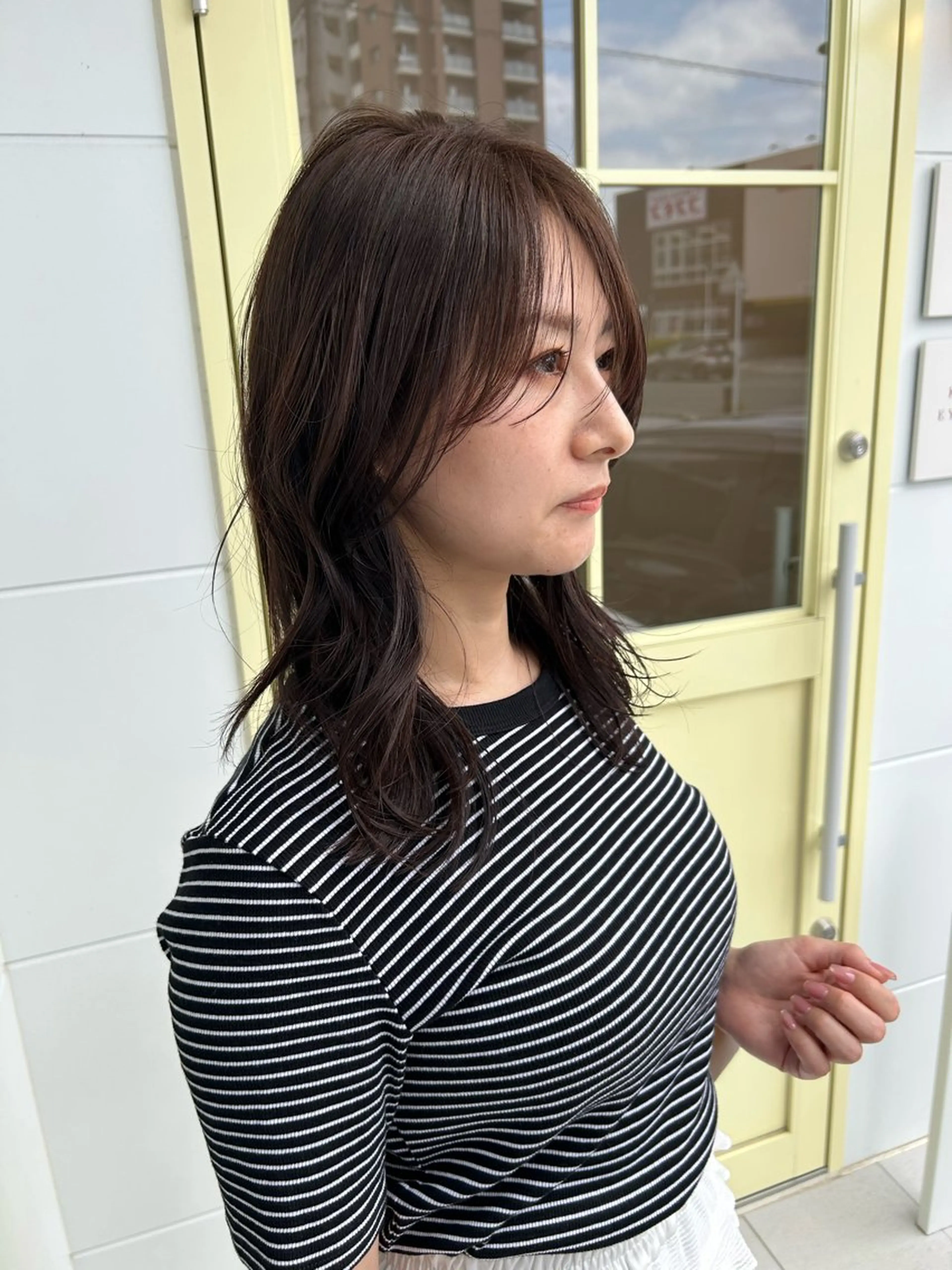 セミロング TSUBASA/ 韓国ヘアAFLOATのヘアスタイル