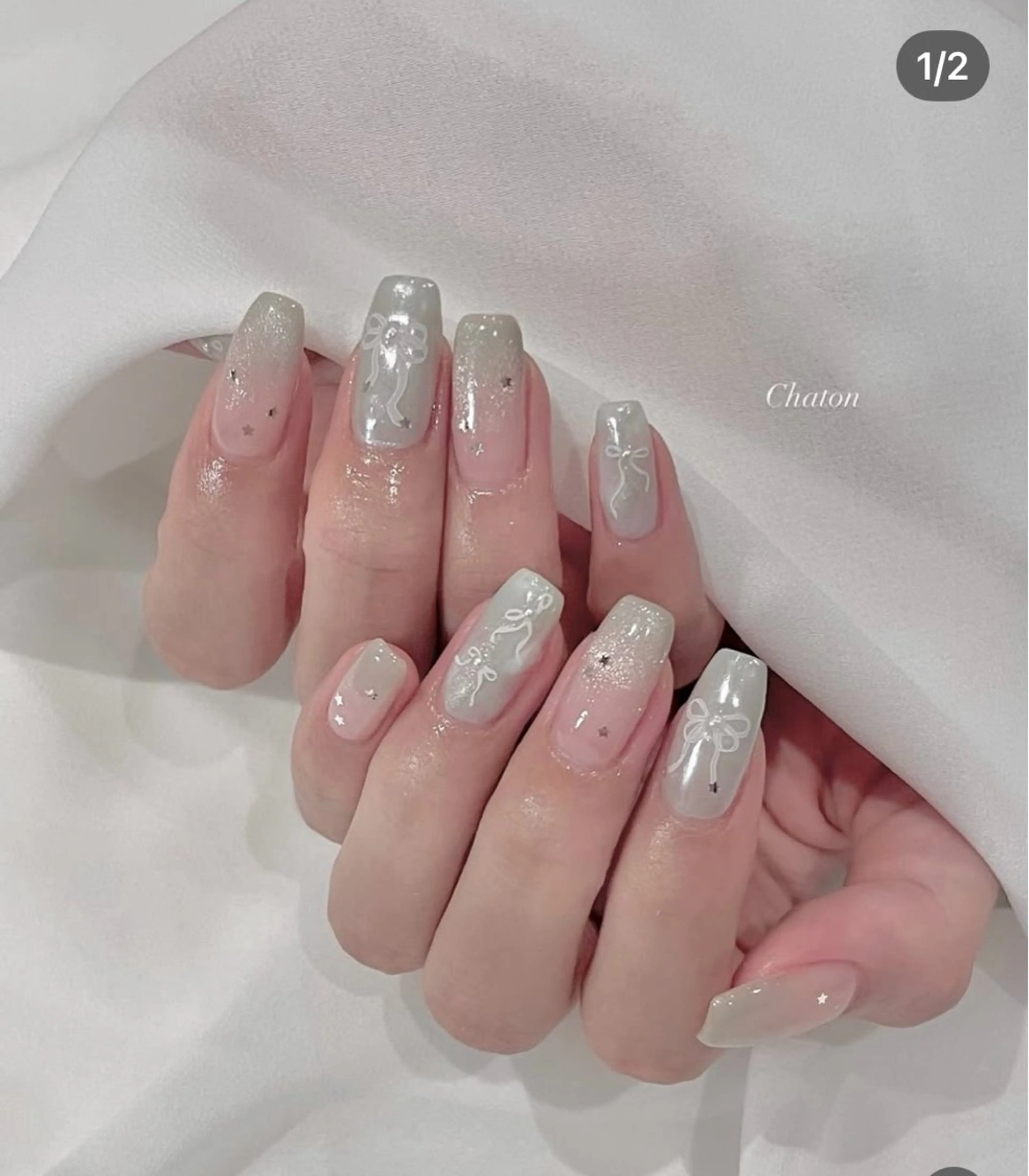 ネイル 持ち込み シンプルネイル ハンドネイル JISOO ANA.CHUOのネイルデザイン