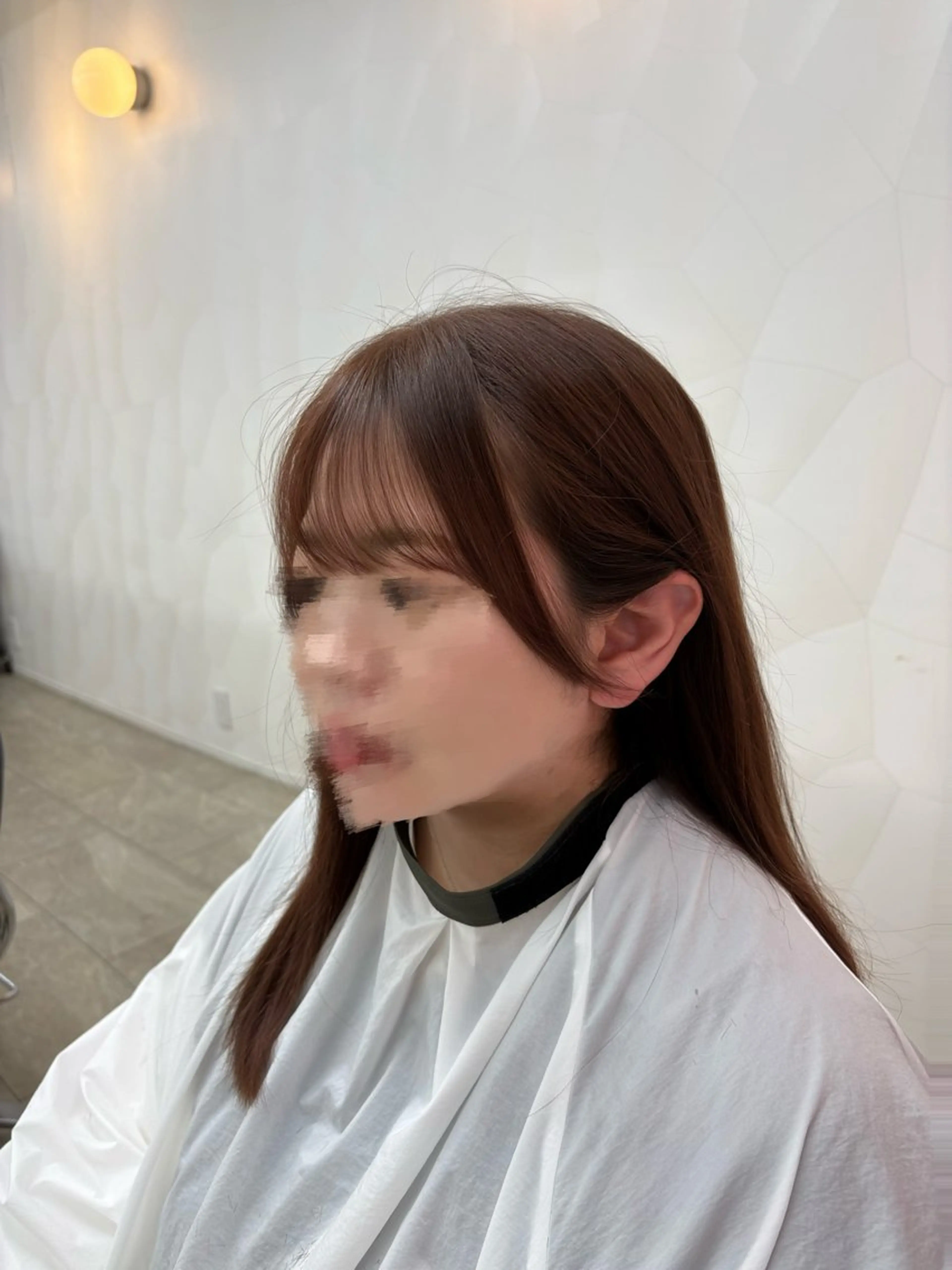 ロング 顔周りカット シースルーバング カット ヘアカラー HASHI AYAKAのヘアスタイル