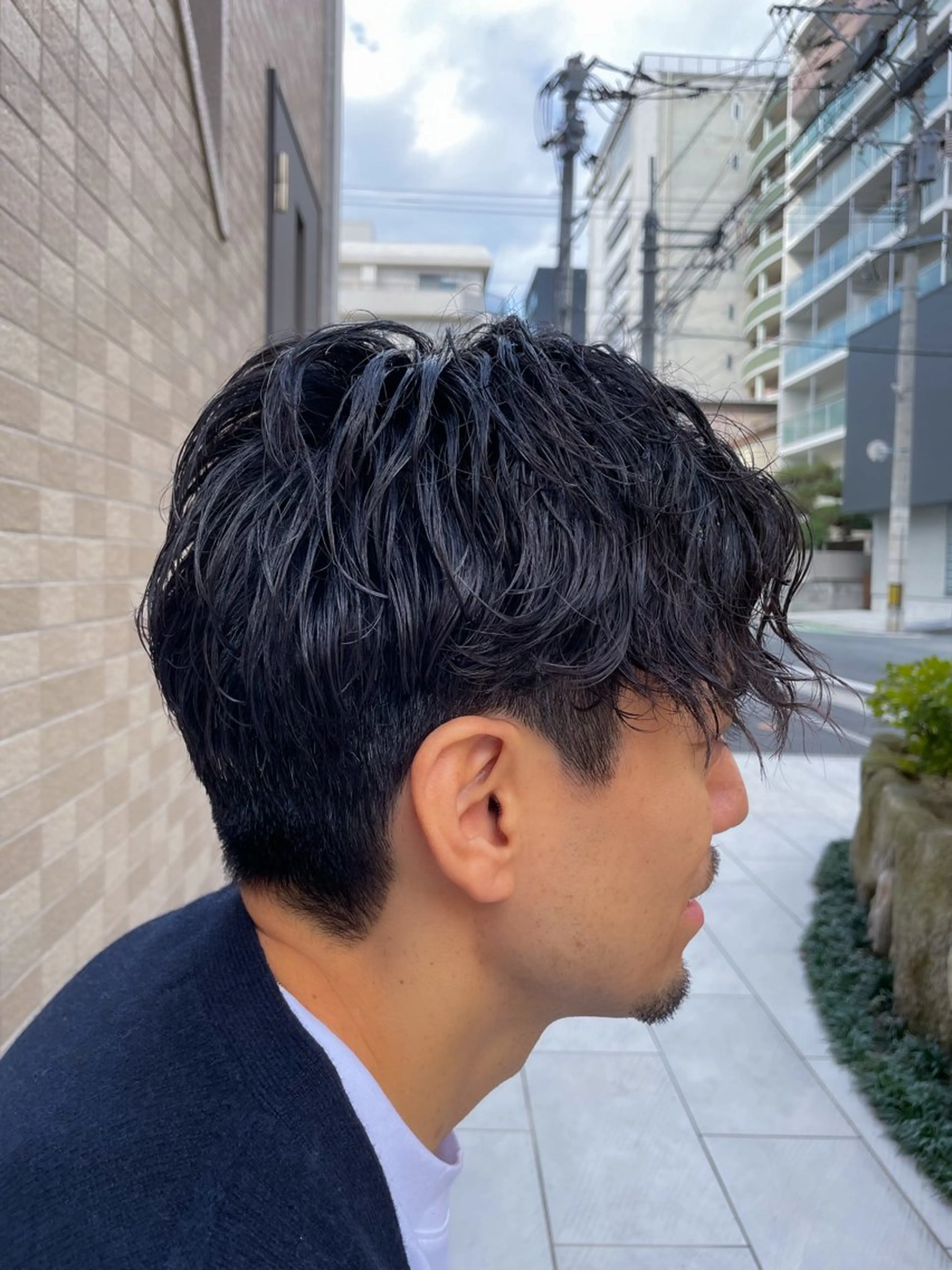 ミディアム パーマ メンズパーマ 赤司 泰樹のヘアスタイル