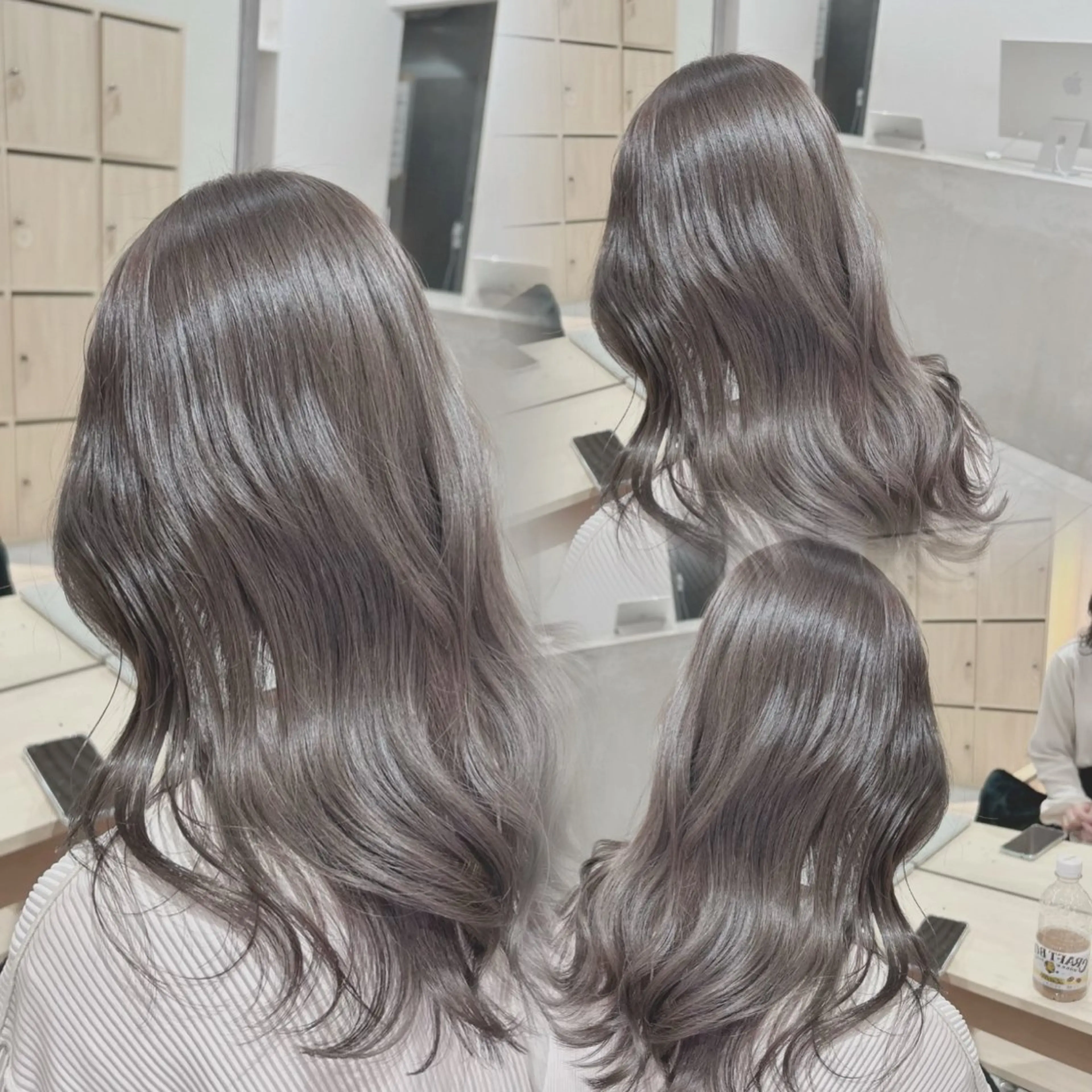 ロング カラー 透明感カラー グレージュ/あいのヘアスタイル