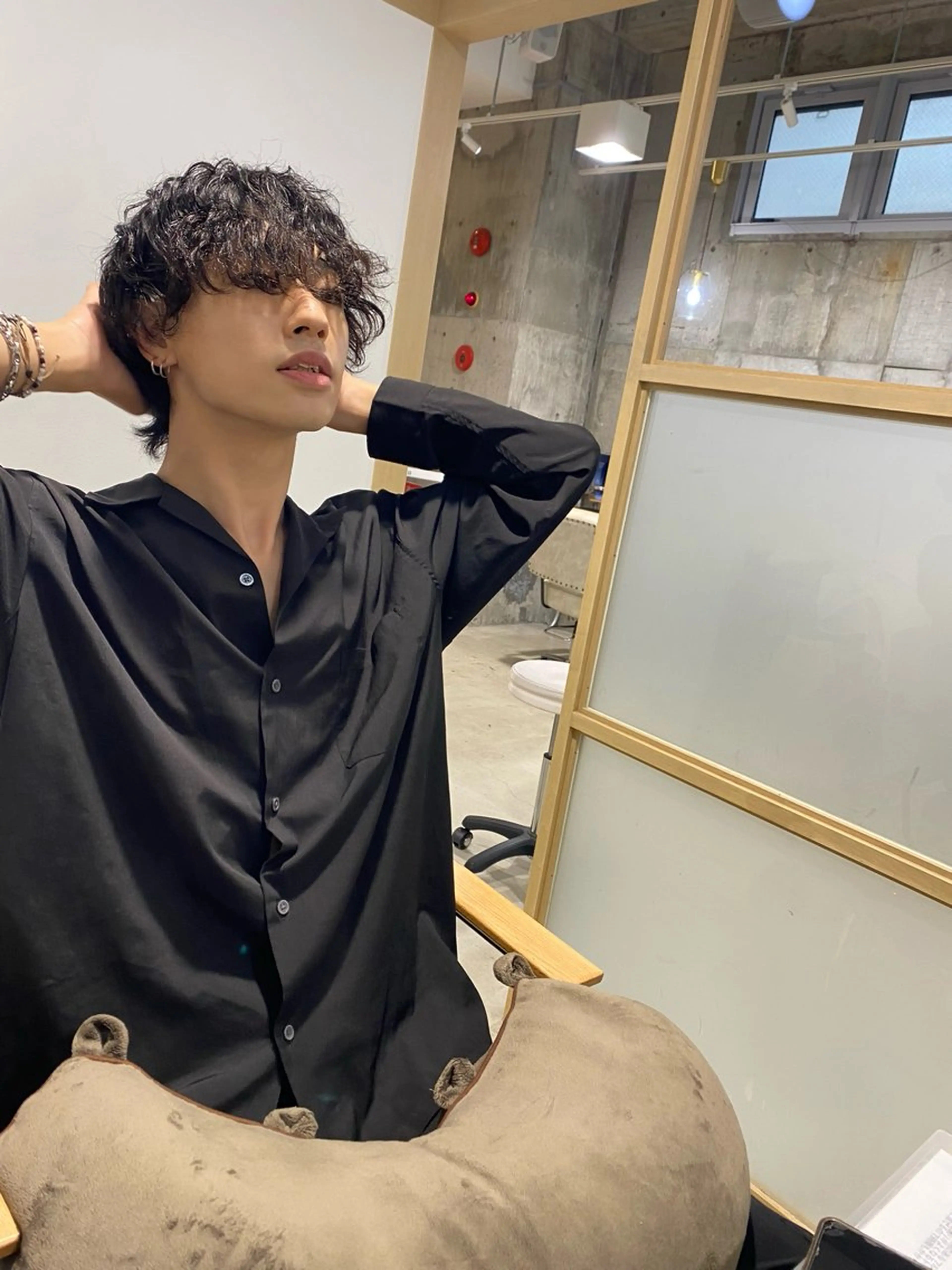 ショート カット パーマ メンズパーマ/ダウン パーマ/十文字玲音のヘアスタイル