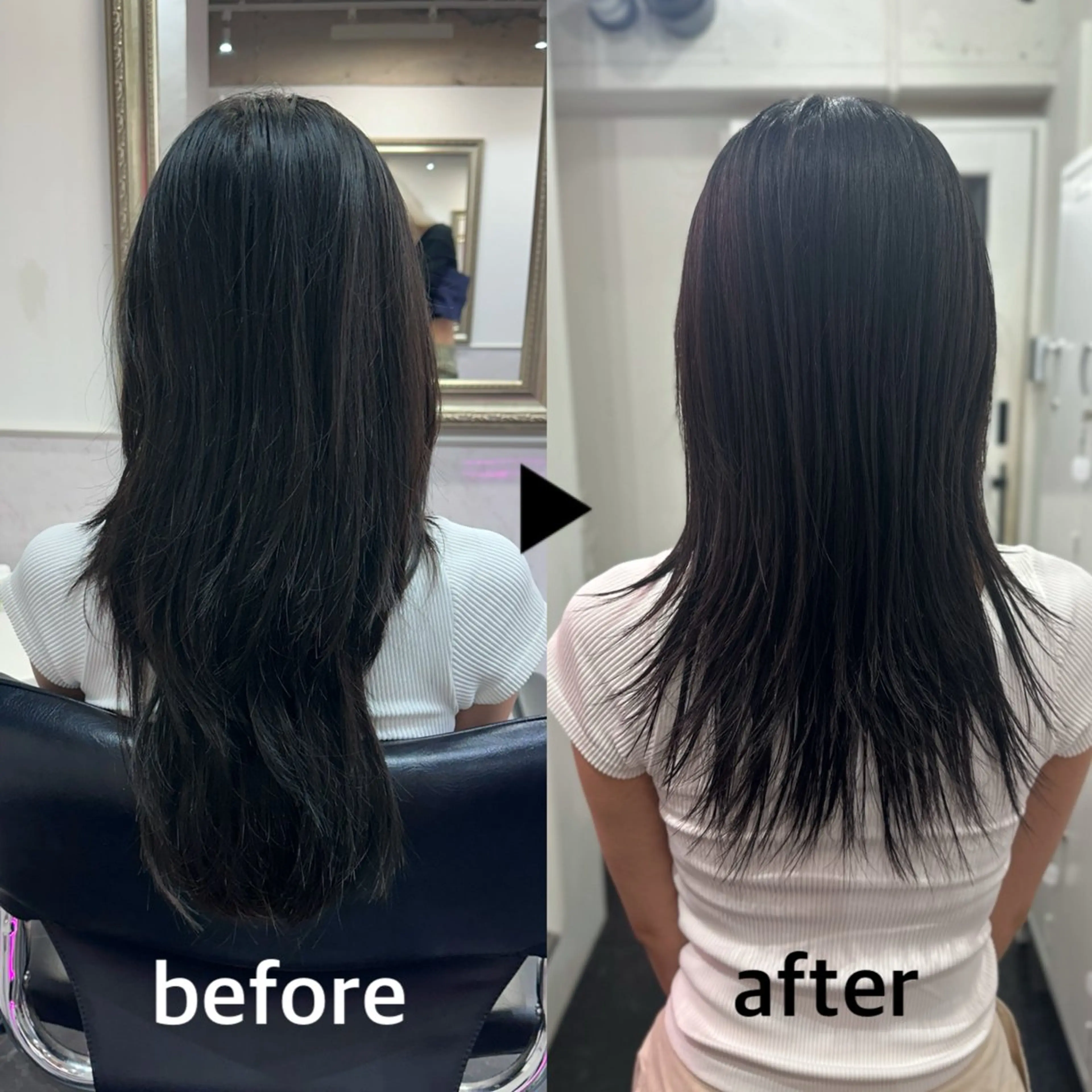 ミディアム ハイトーン/ウルフ /エクステ/ましろのヘアスタイル