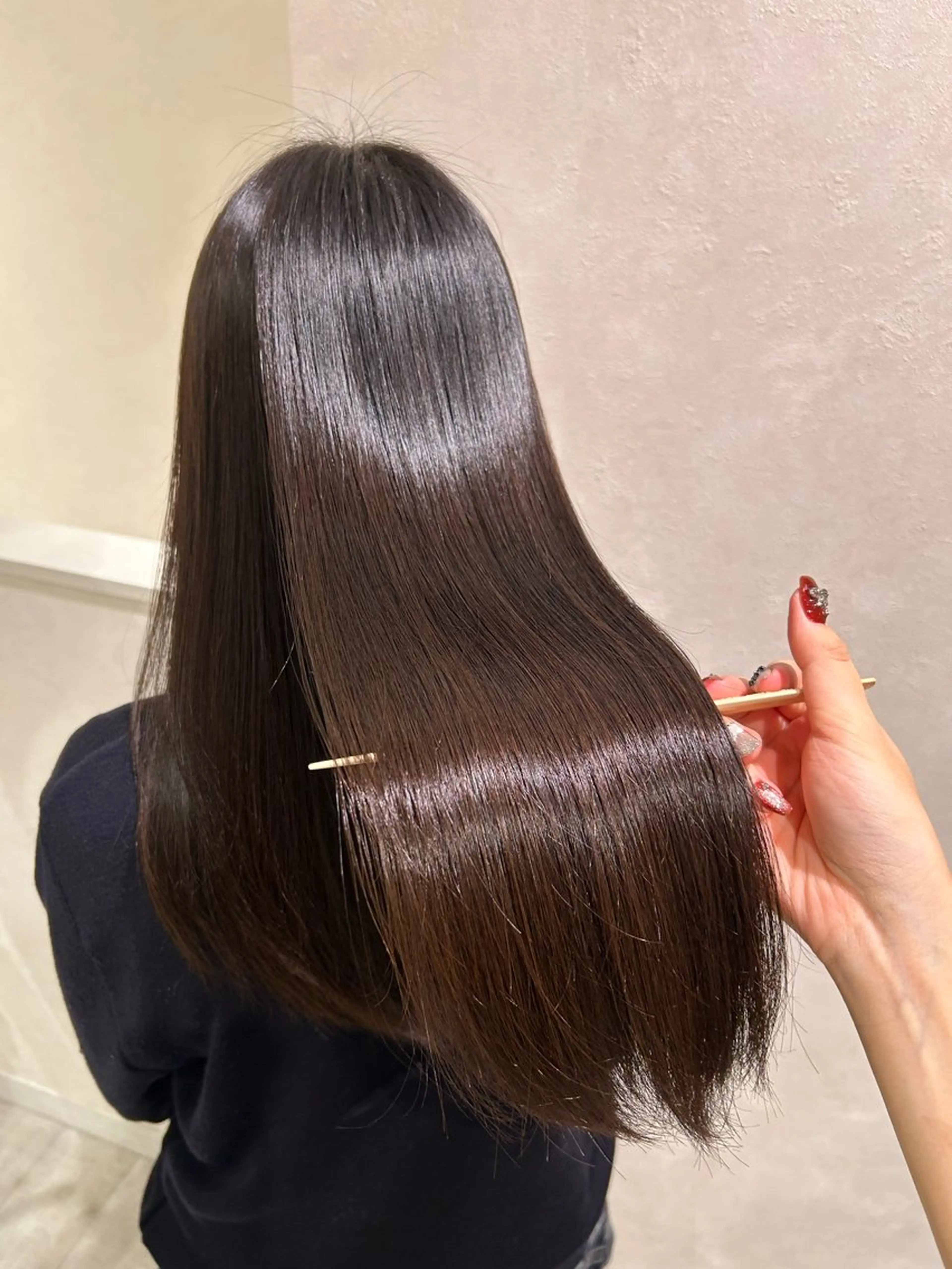 ロング レイヤーカット 縮毛矯正 《艶髪質改善》 かのん☽⑅ ˖のヘアスタイル