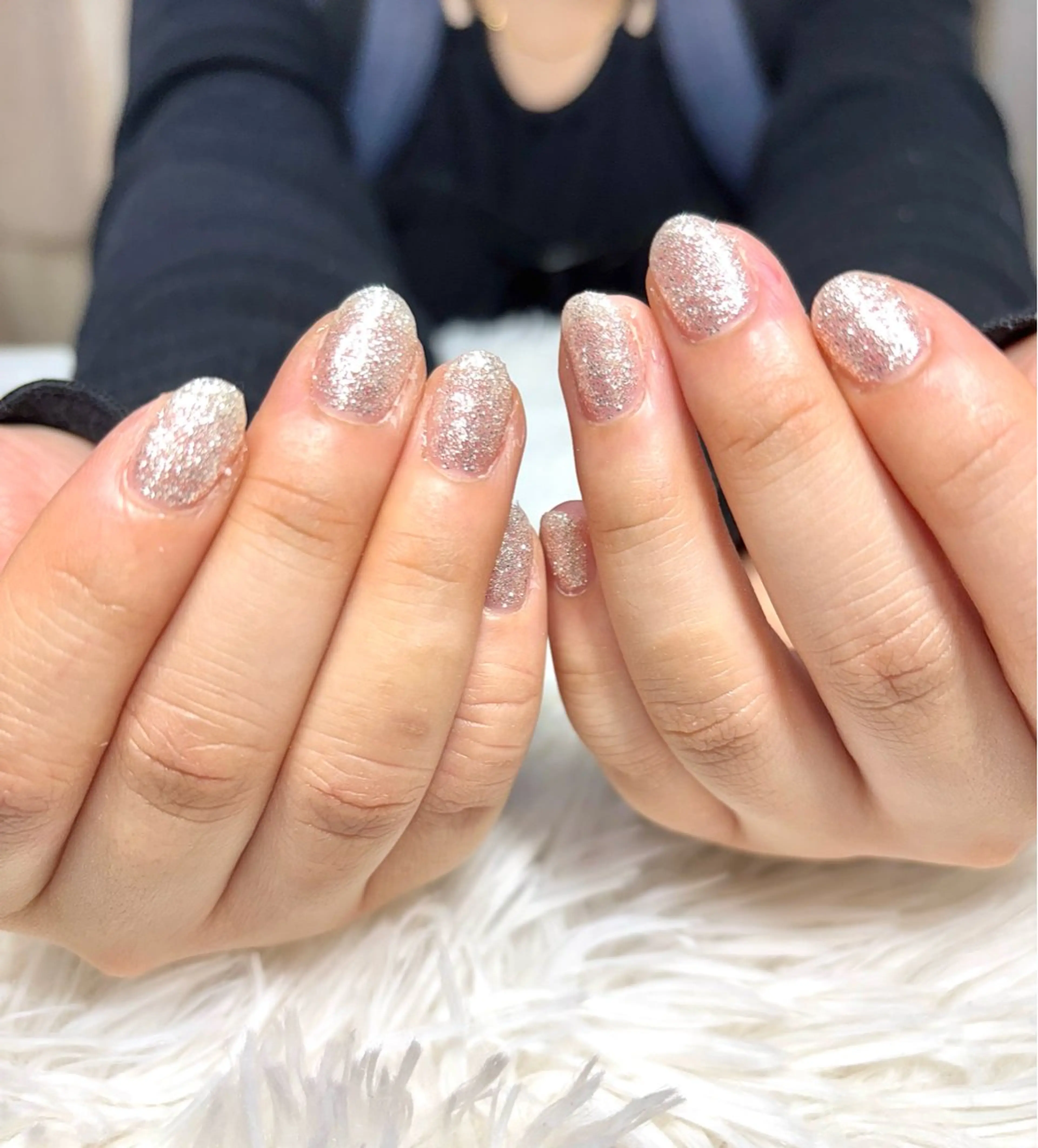 ネイル ラメ(グリッター) ワンカラーネイル シンプルネイル ハンドネイル LUANA n'sのネイルデザイン