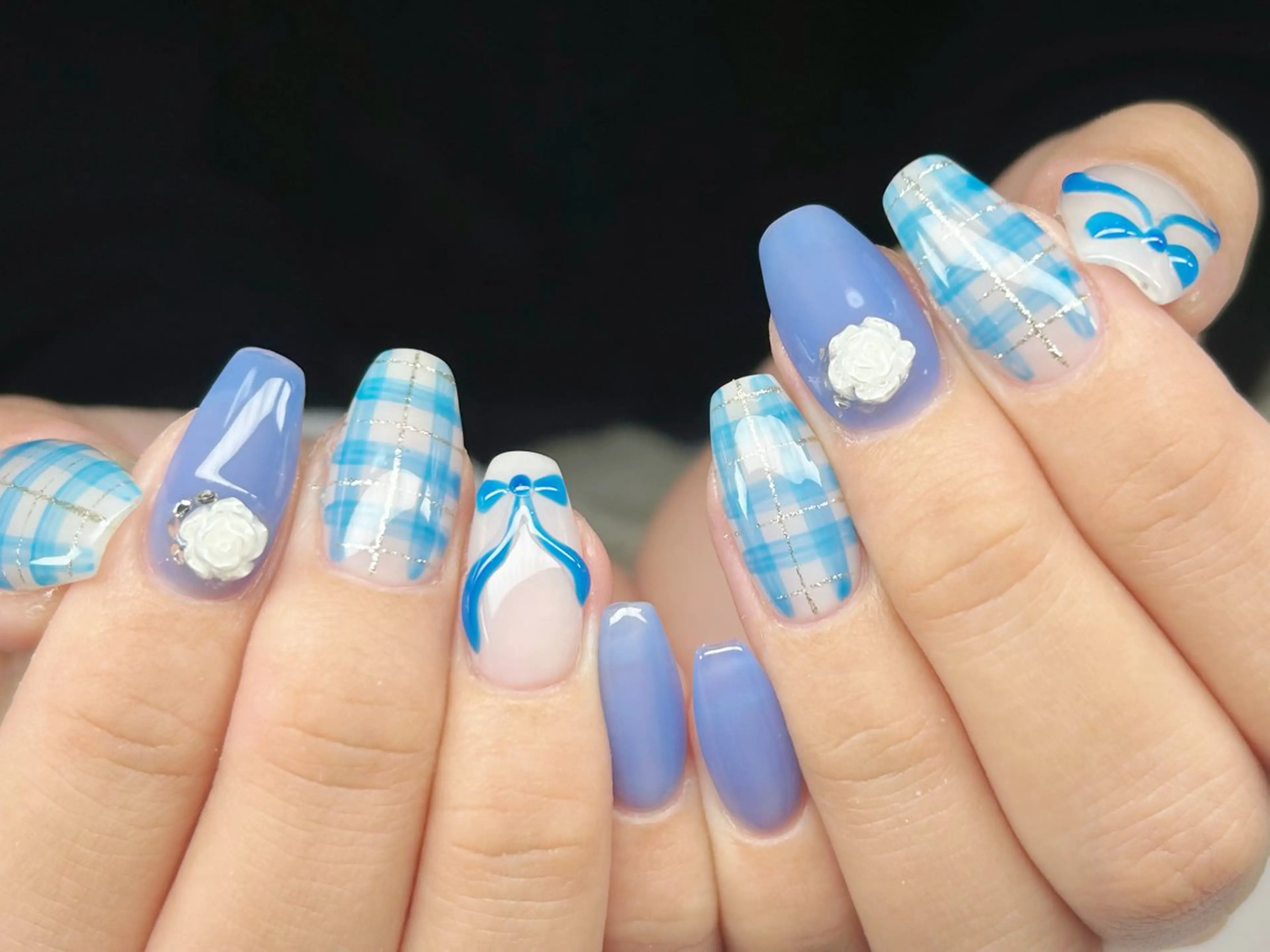 ネイル アートネイル チークネイル 成人式 入学式 長さ出し ハンドネイル Lino Nailのネイルデザイン